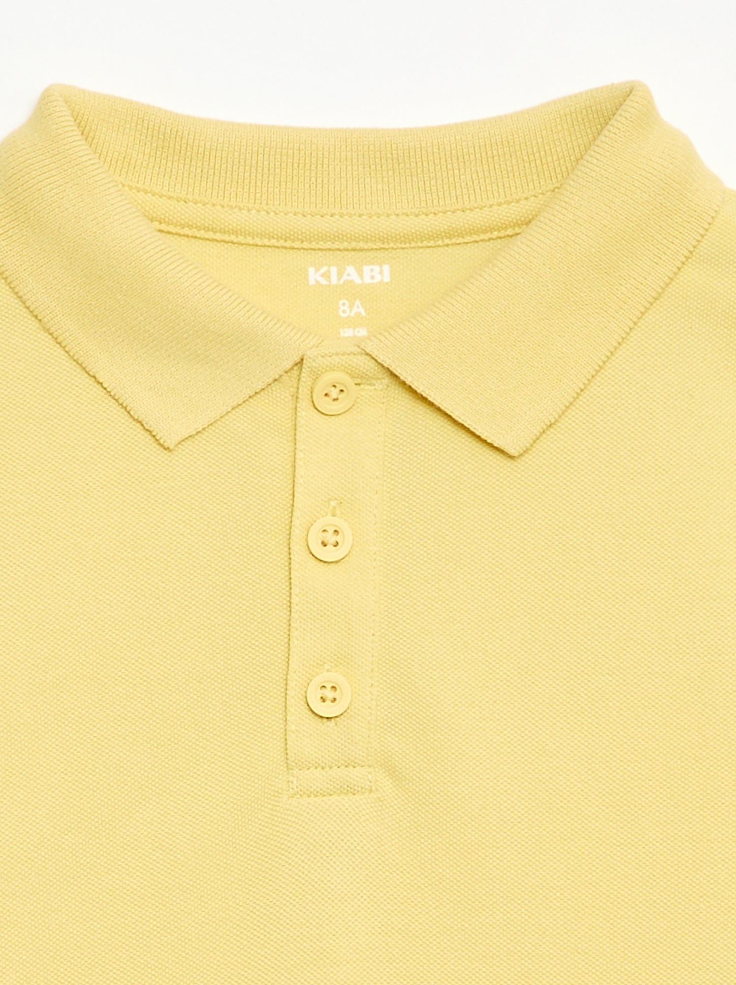 Polo uni en maille piquée - Jaune