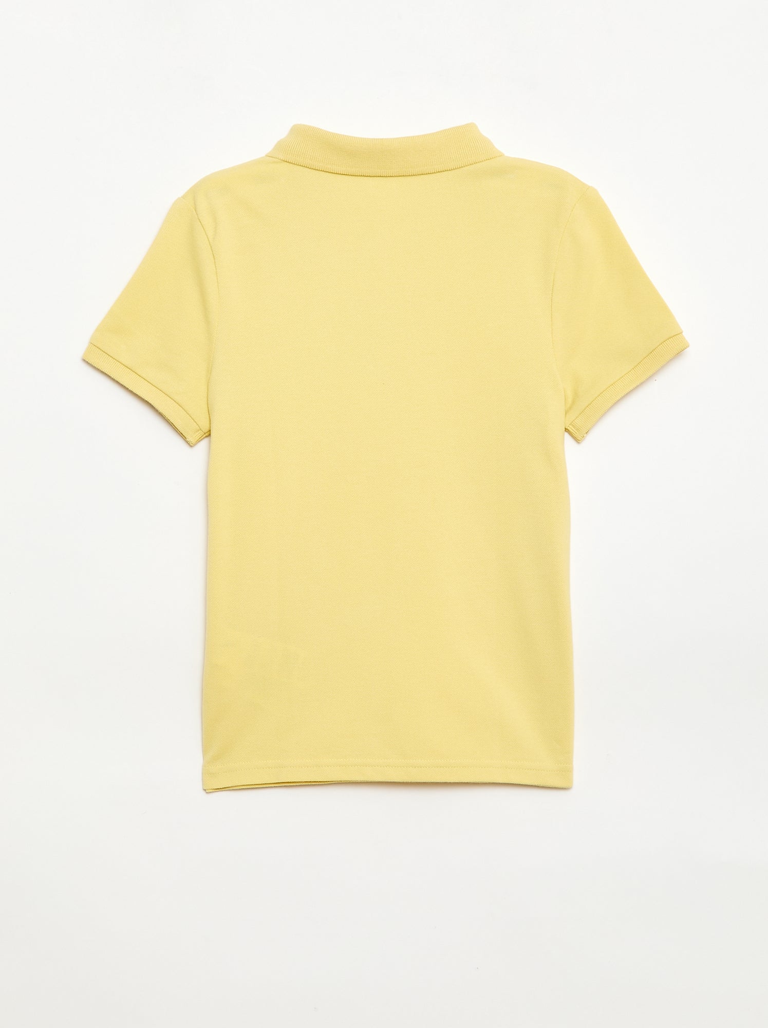 Polo uni en maille piquée - Jaune