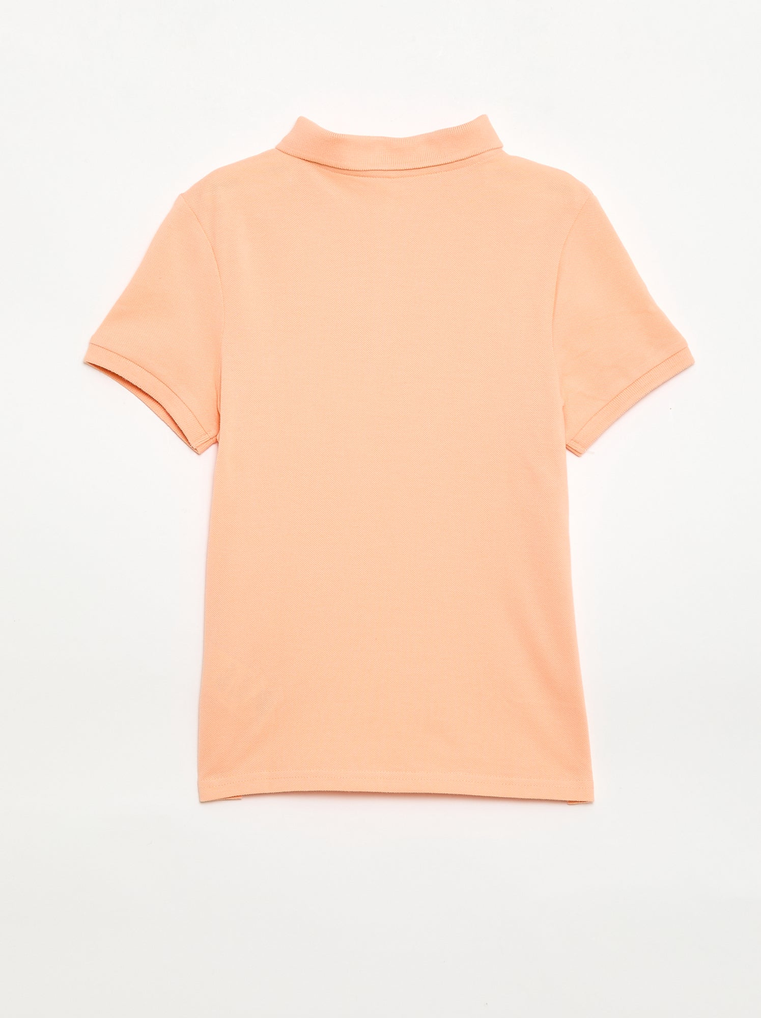 Polo uni en maille piquée - Pêche