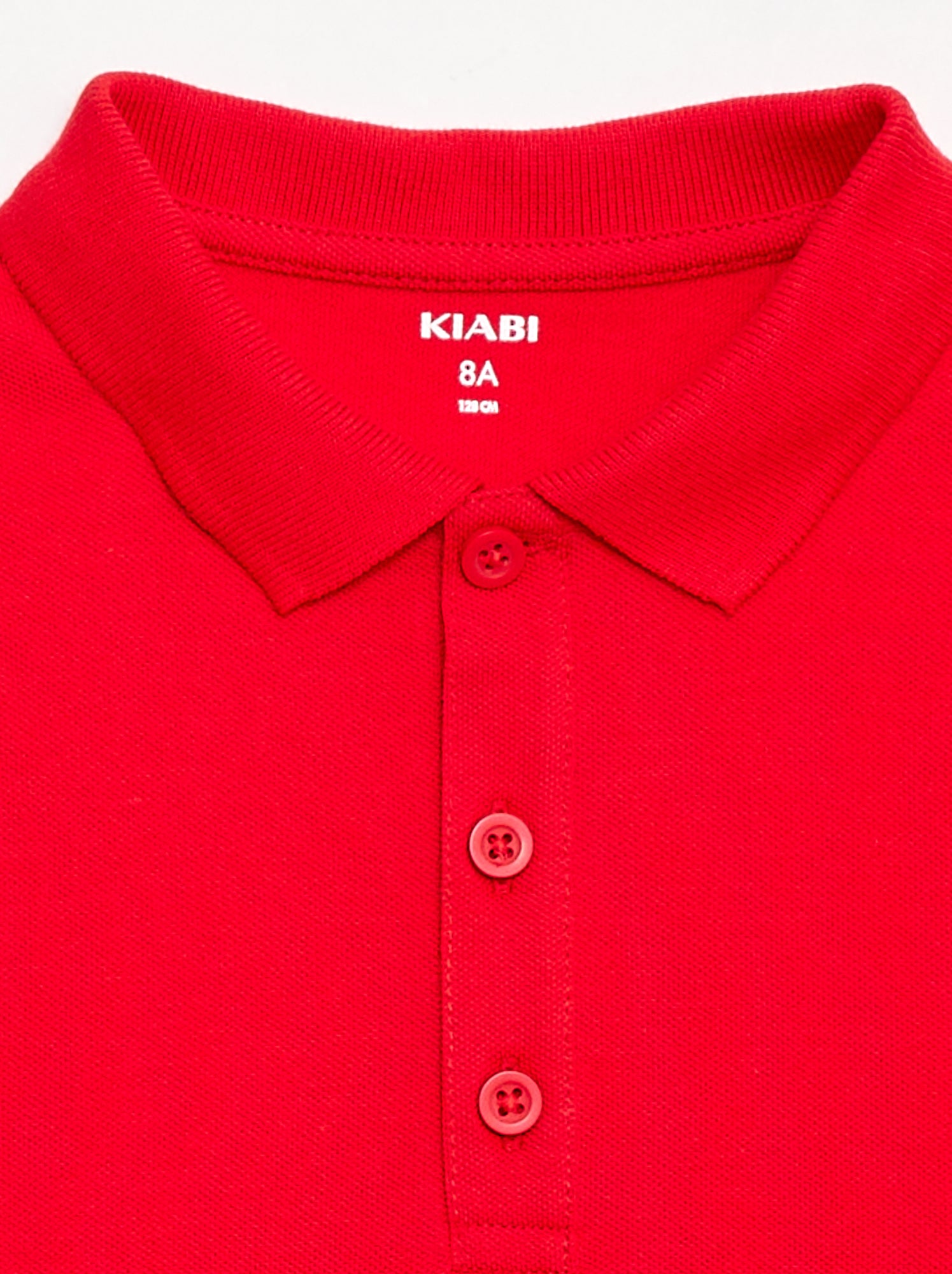 Polo uni en maille piquée - Rouge