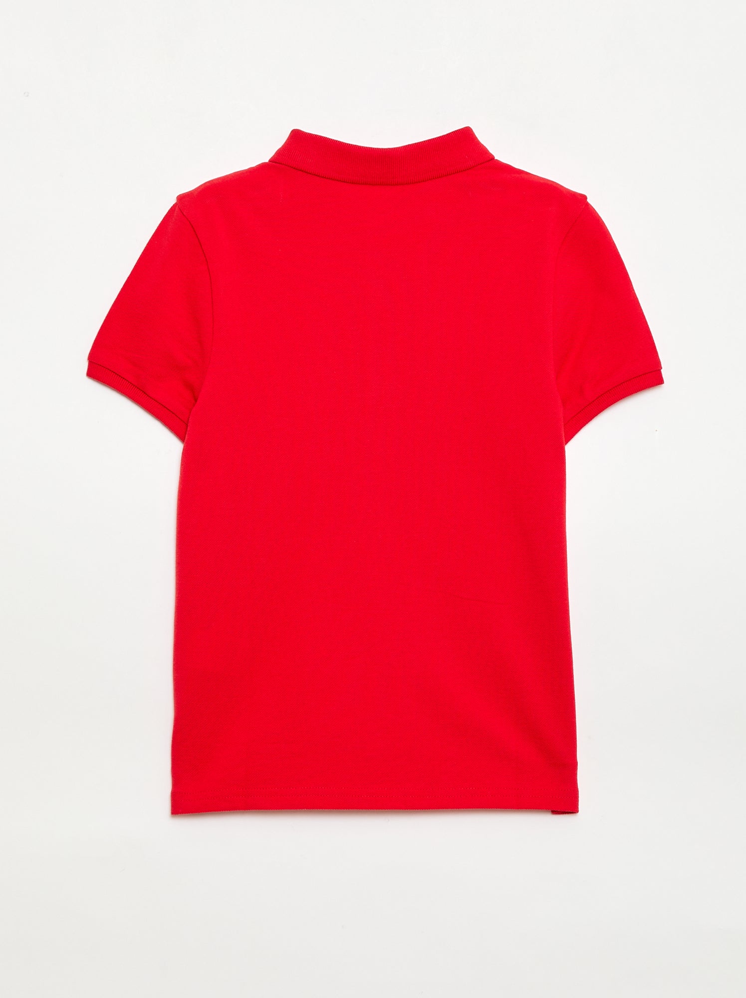 Polo uni en maille piquée - Rouge
