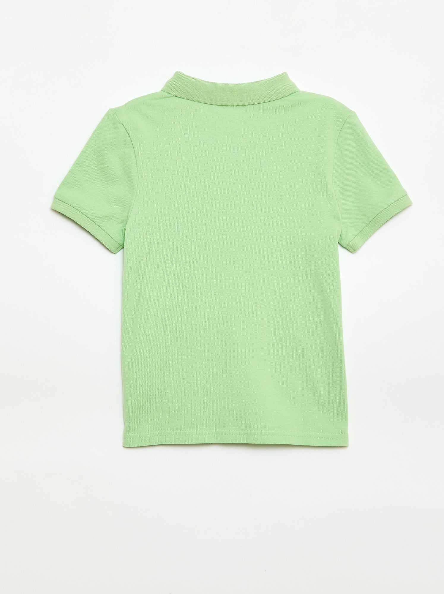 Polo uni en maille piquée - Vert