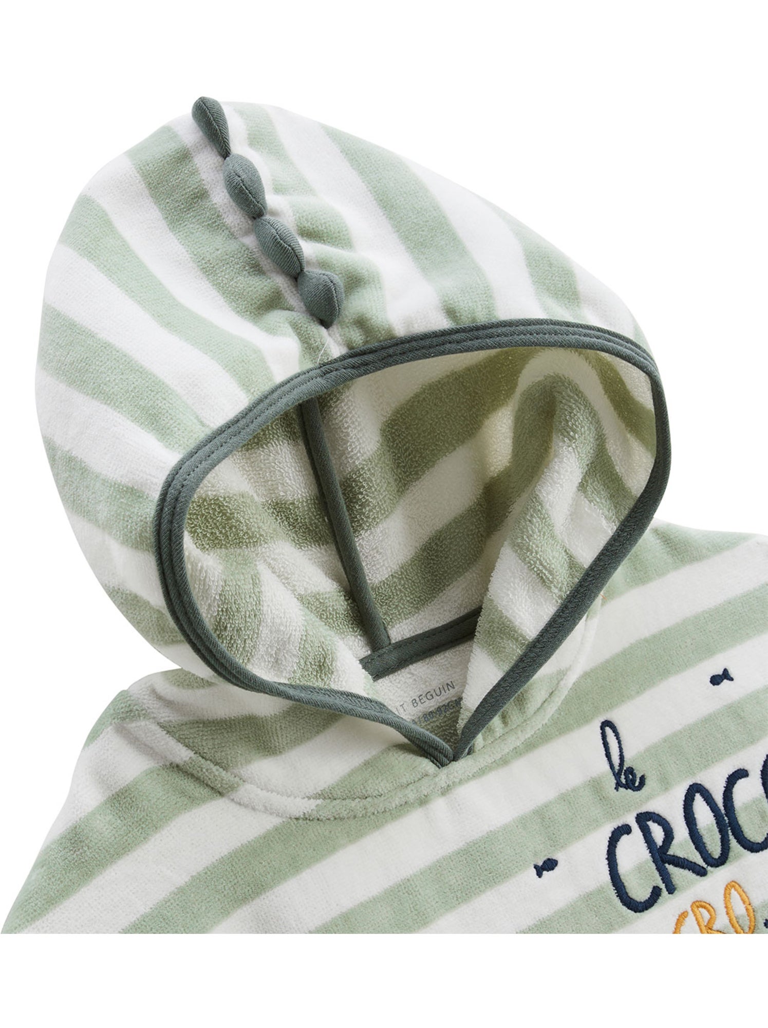 Poncho de bain bébé crocro rigolo - Kaki