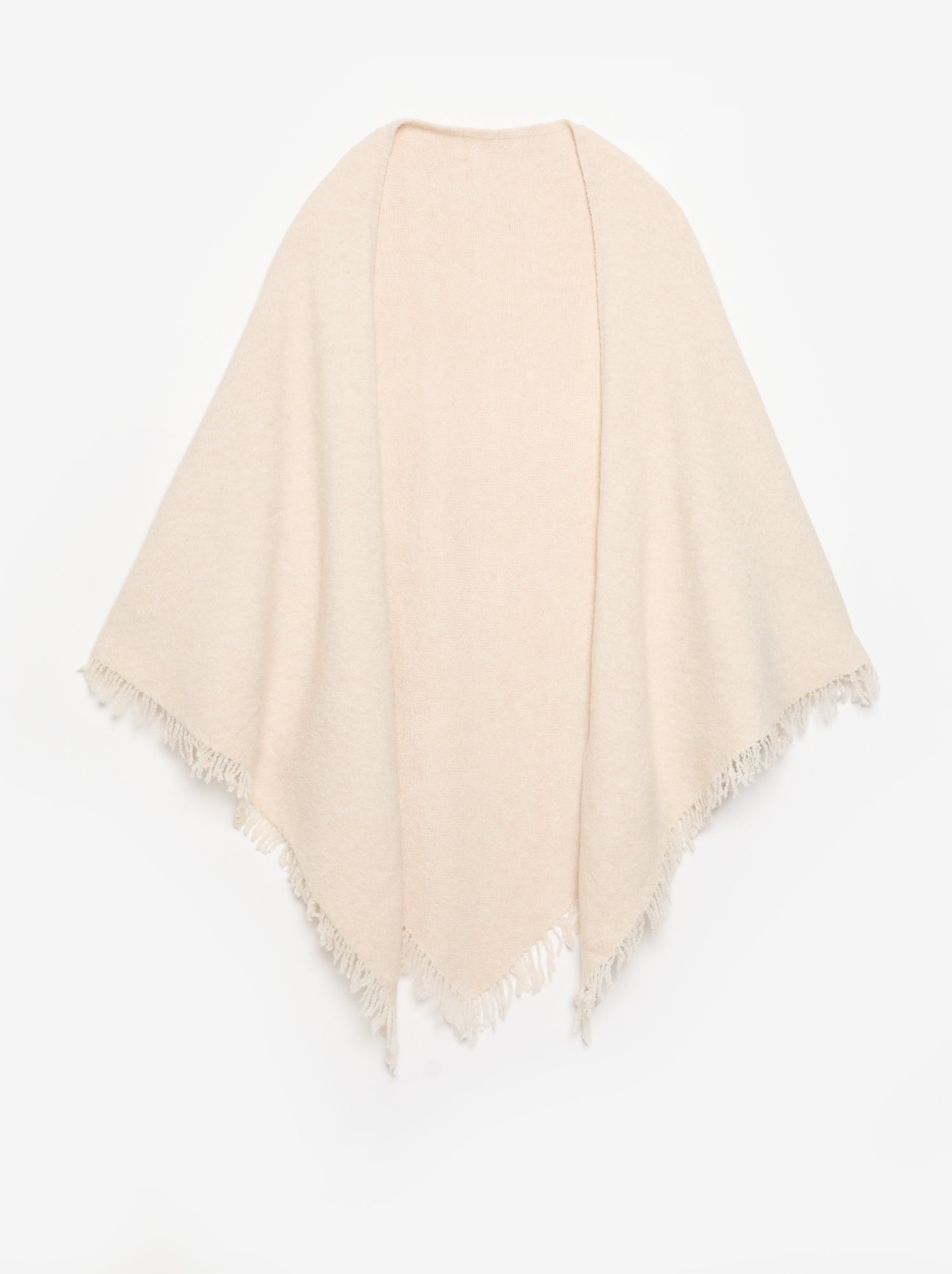 Poncho ouvert uni - Beige
