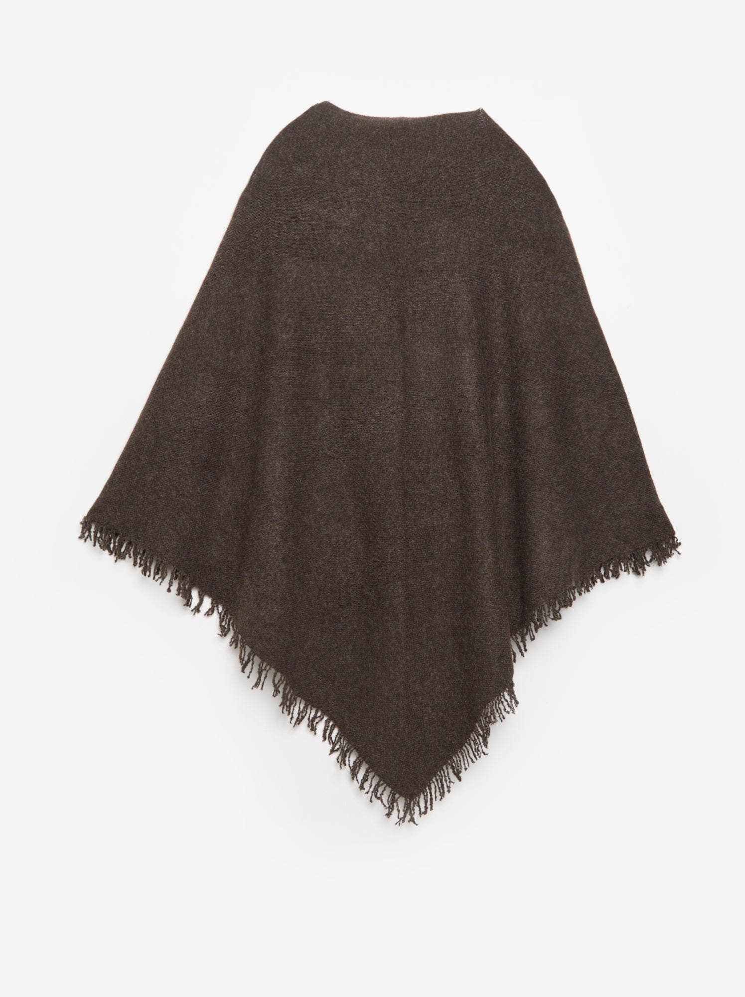 Poncho ouvert uni - Marron