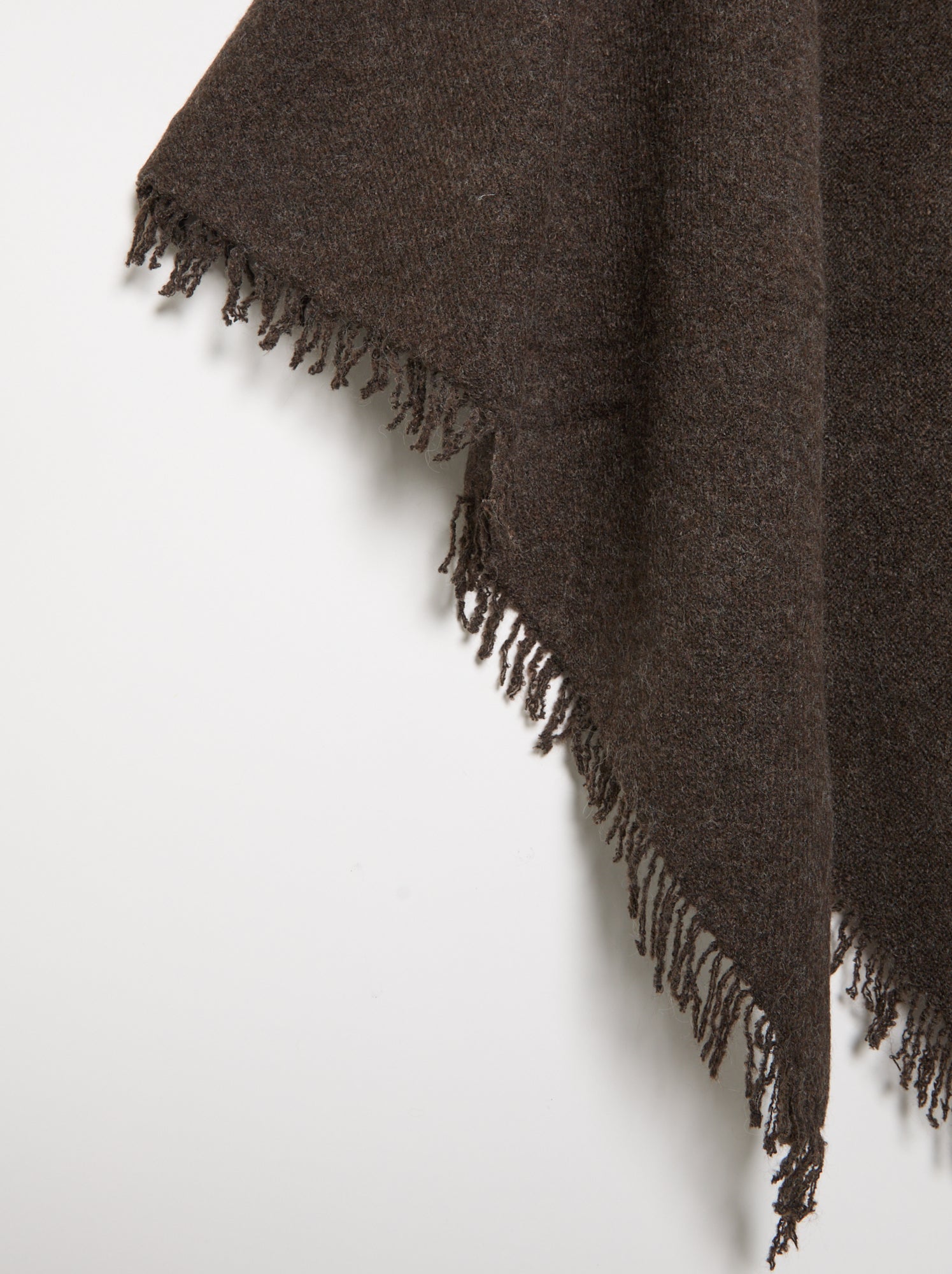 Poncho ouvert uni - Marron