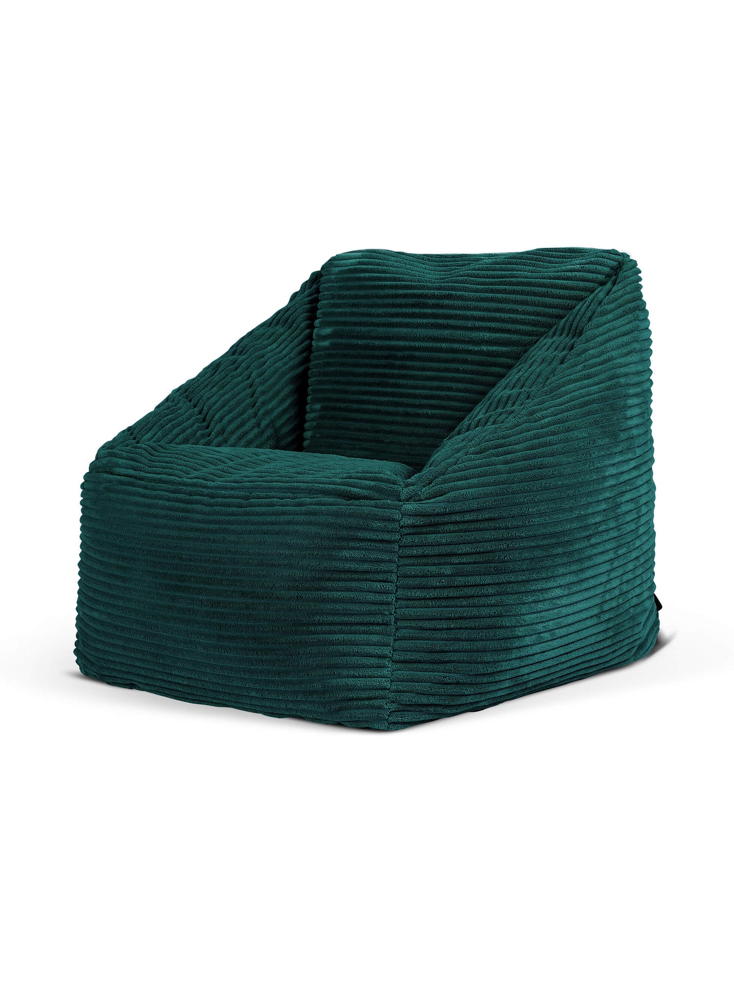 Pouf fauteuil enfant en velours côtelé - icon - Bleu canard