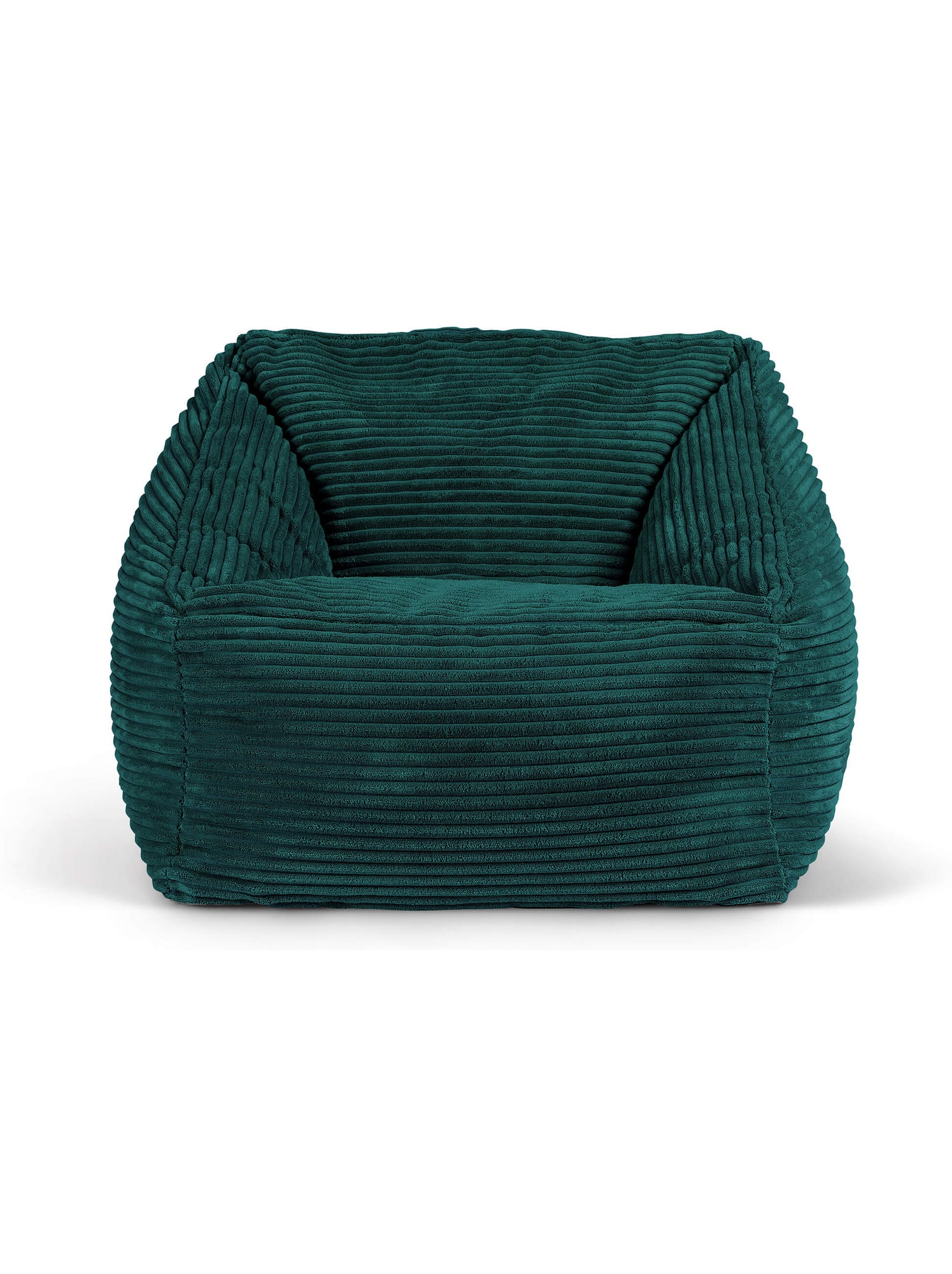 Pouf fauteuil enfant en velours côtelé - icon - Bleu canard