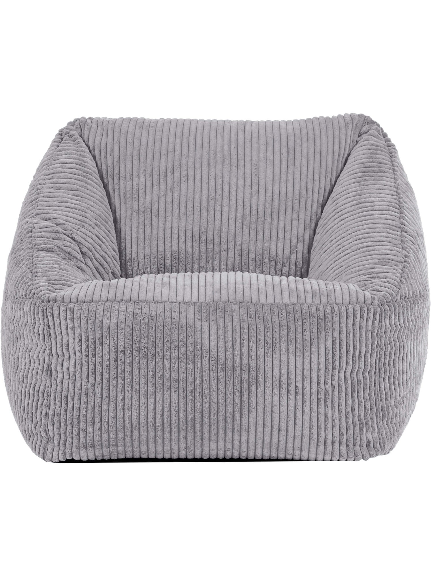 Pouf fauteuil enfant en velours côtelé - icon - Gris clair