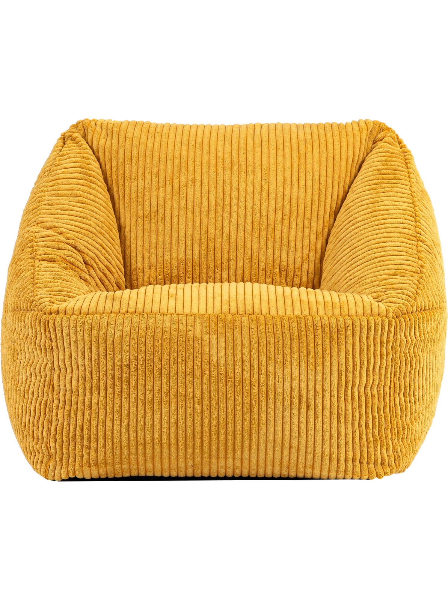 Pouf fauteuil enfant en velours côtelé - icon - Ocre