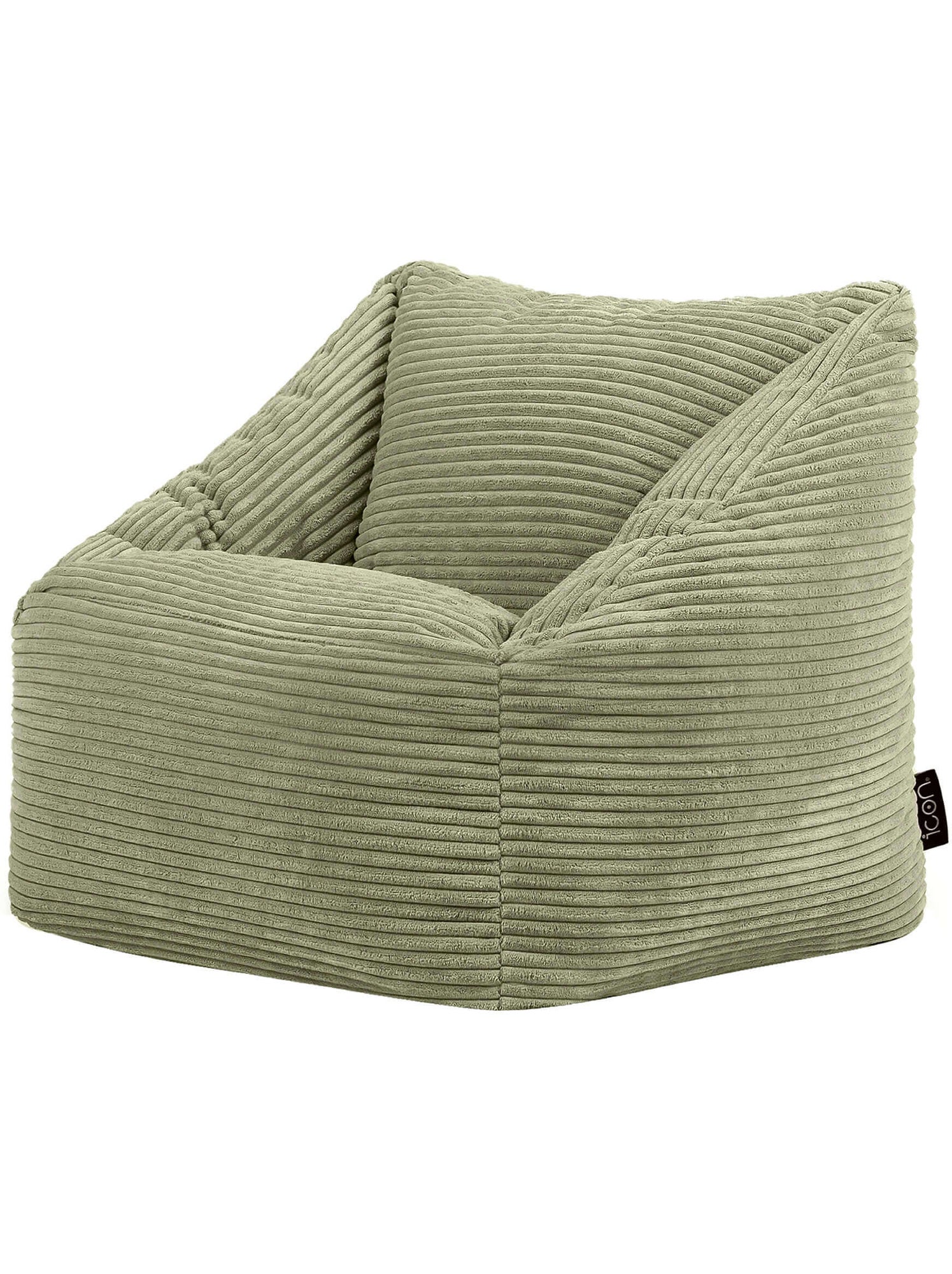 Pouf fauteuil enfant en velours côtelé - icon - Vert Sauge