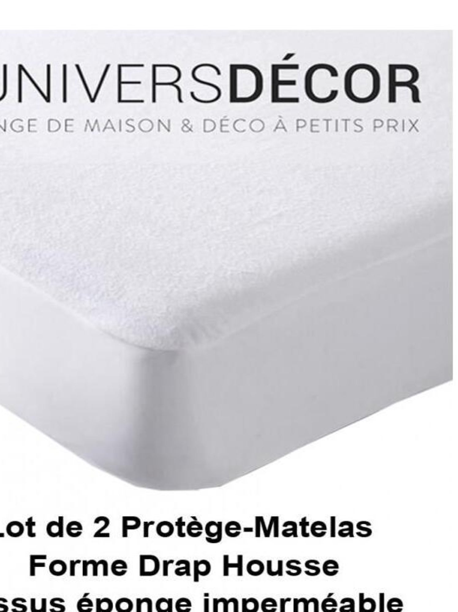 Protection de matelas - Coton Pur - Blanc