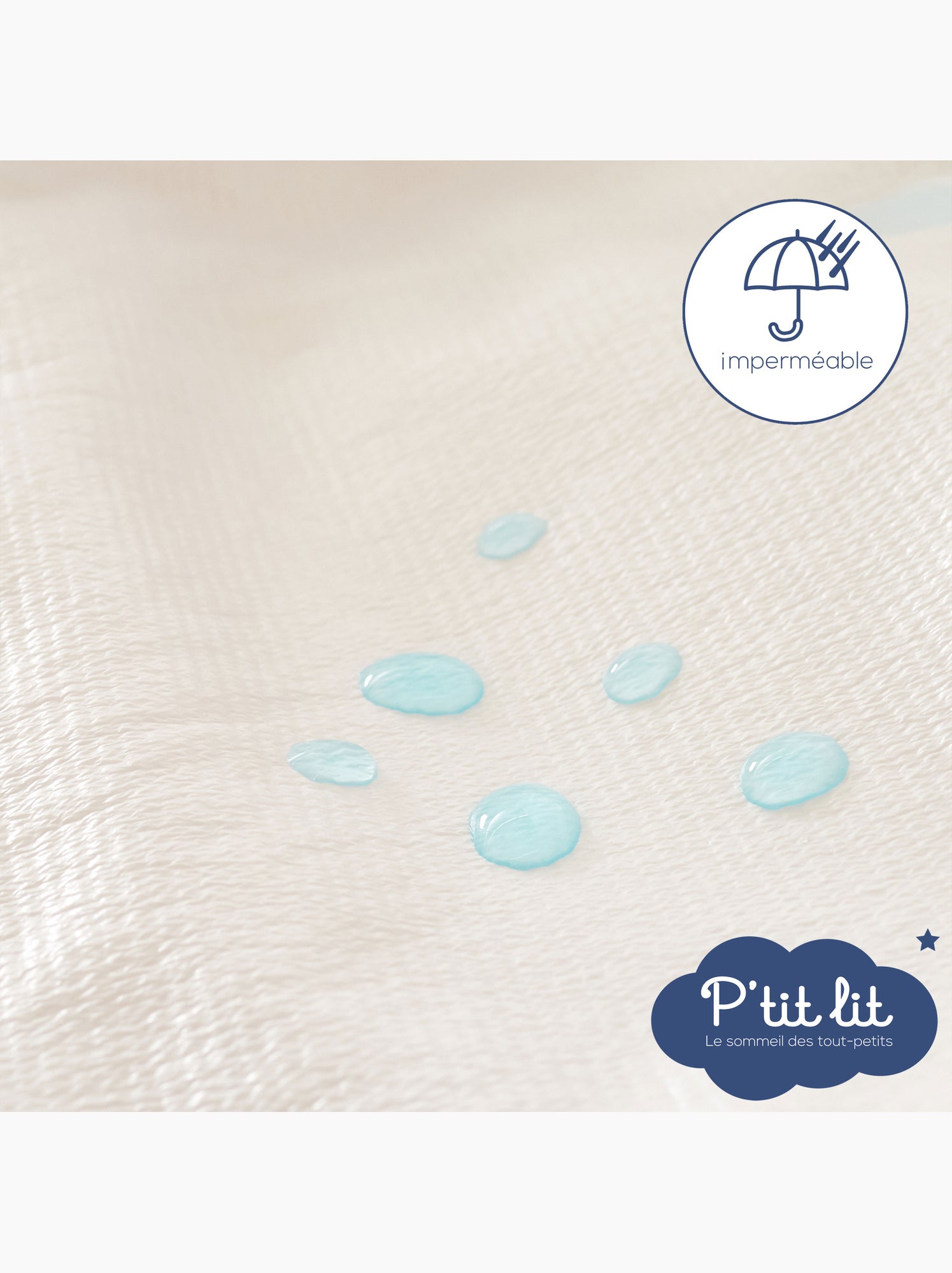 Protège Matelas Bébé Cododo | Alèse Anti Acariens et Imperméable - Bouclette 100% coton - Absorbant - Blanc