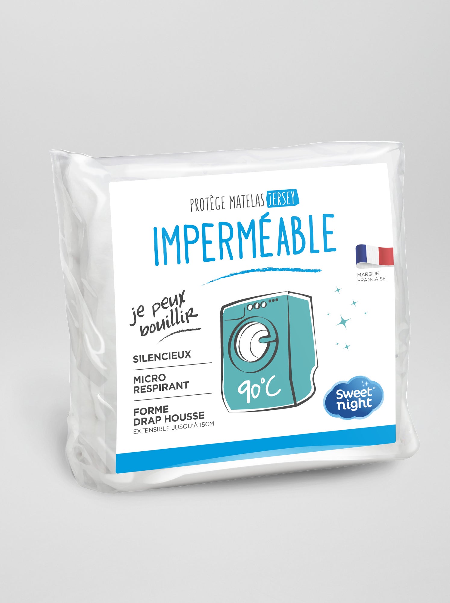Protège matelas bébé imperméable - blanc