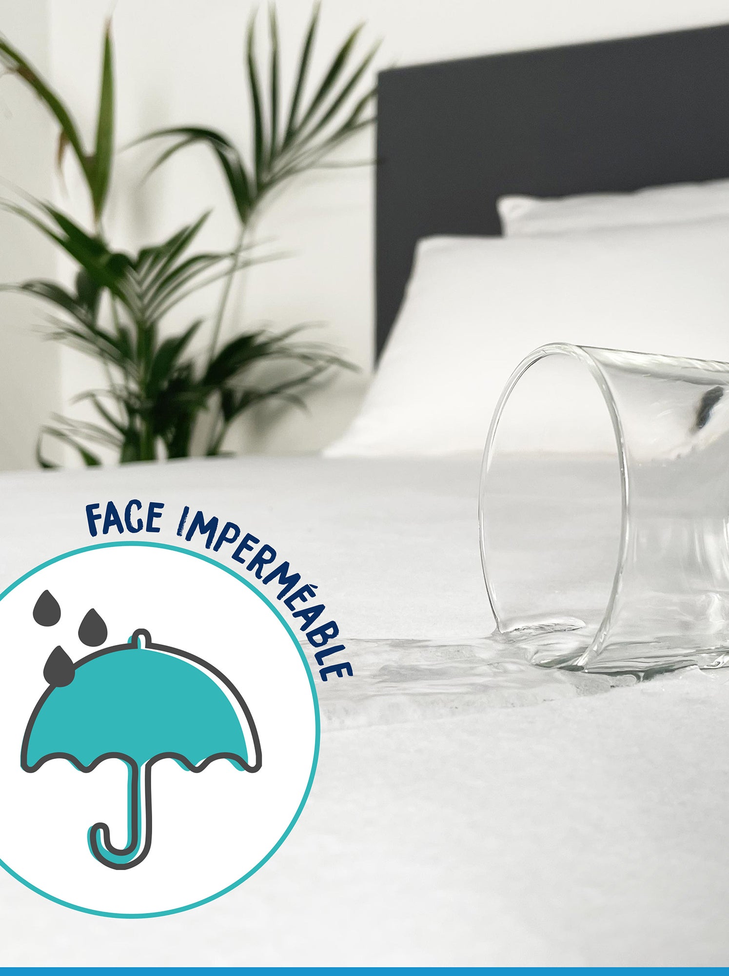 Protège matelas bébé imperméable - blanc