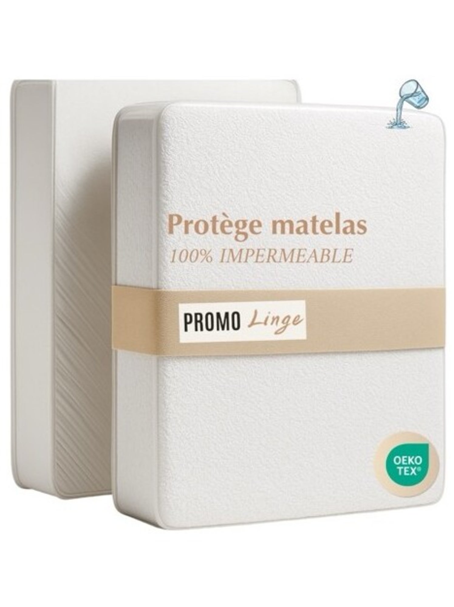 Protège matelas polypropylène promo linge - Blanc