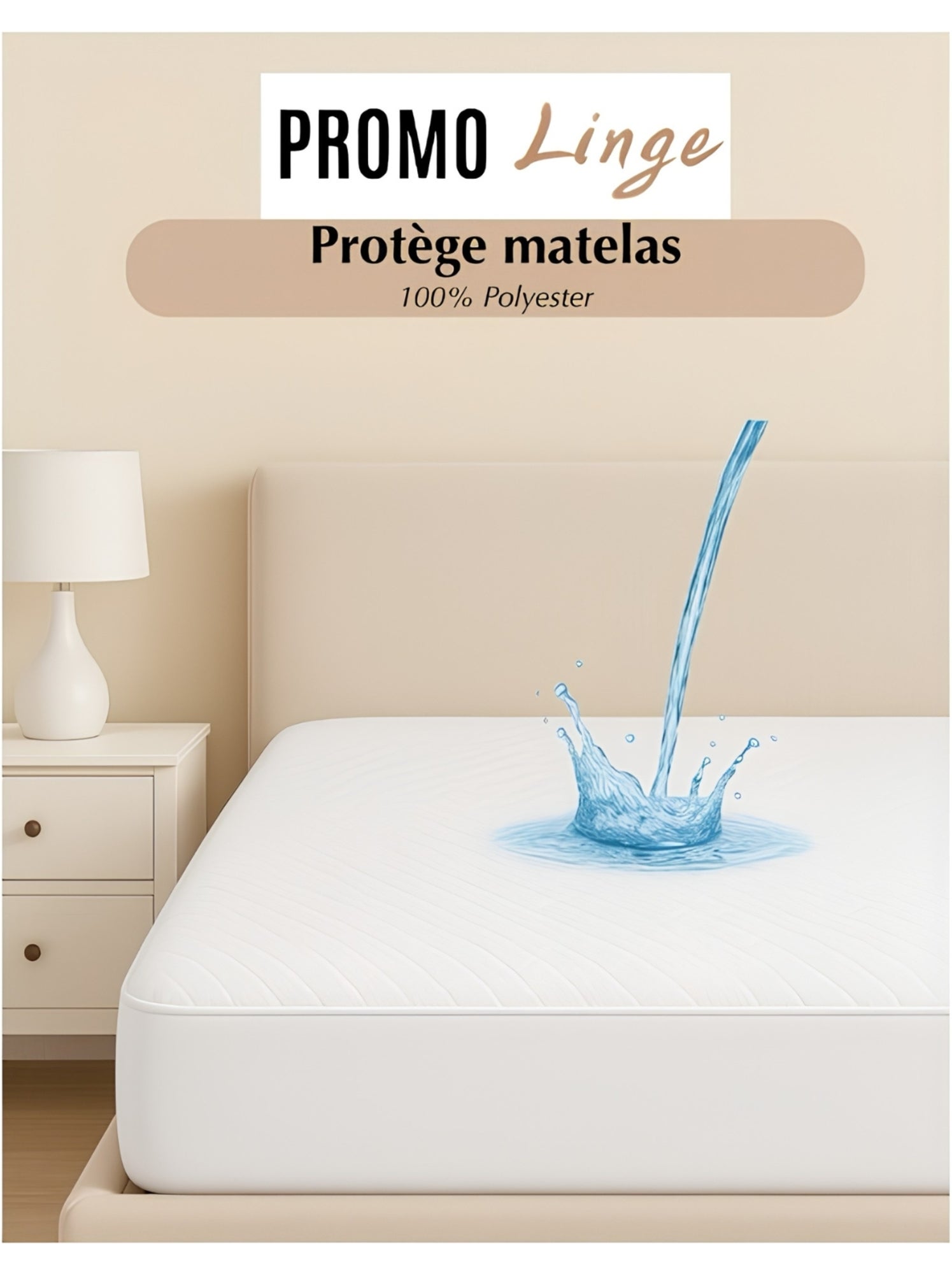 Protège matelas polypropylène promo linge - Blanc