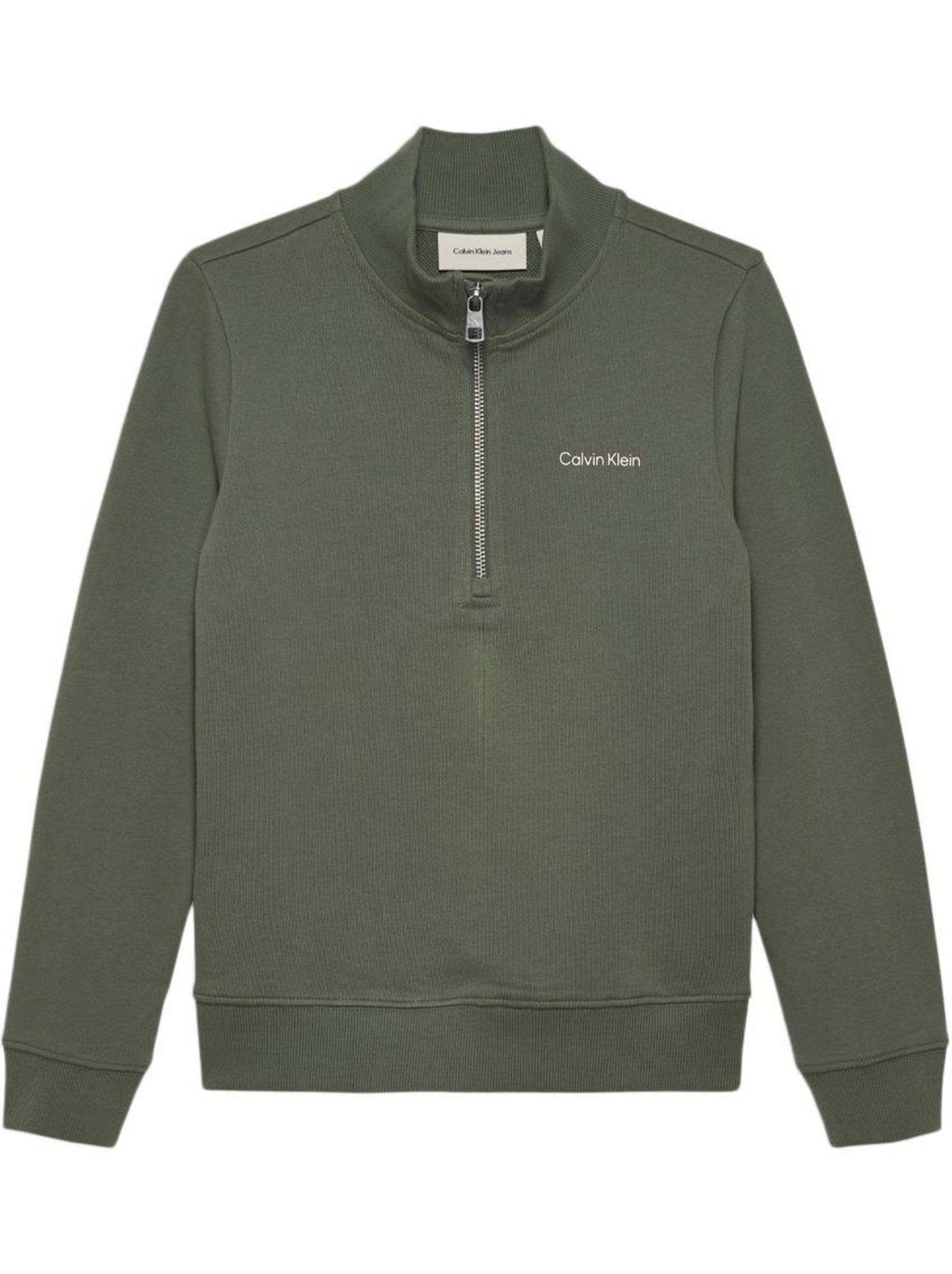 Pull 1/4 de zip garçon calvin klein jeans - Vert