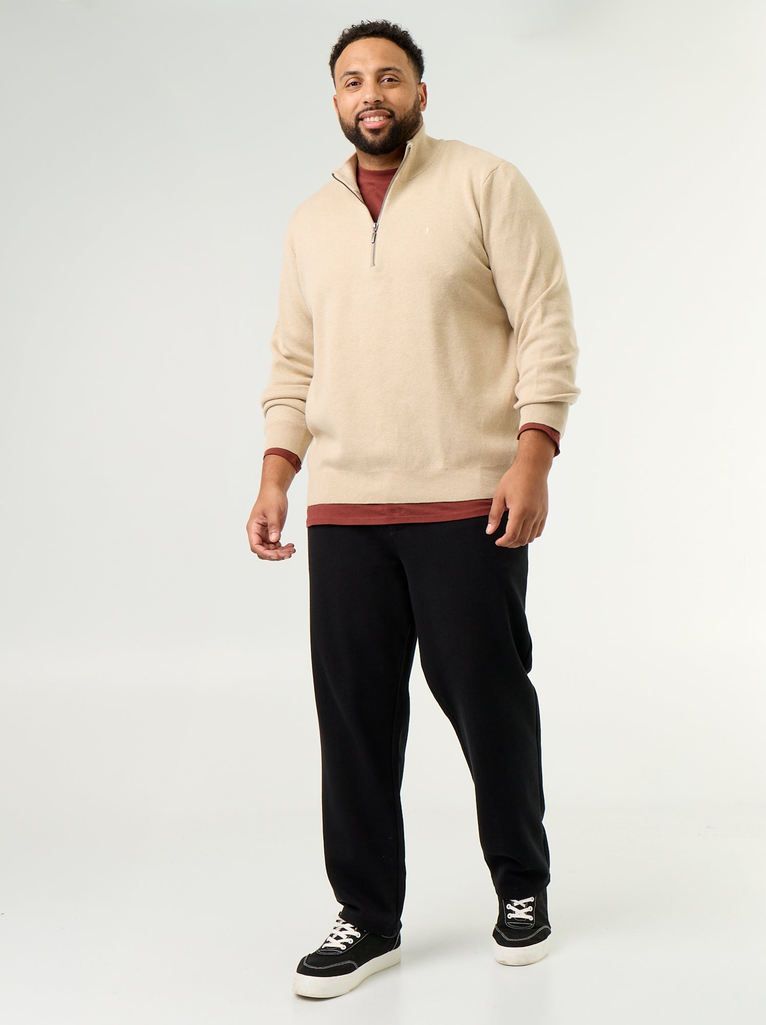 Pull à col camionneur - Beige