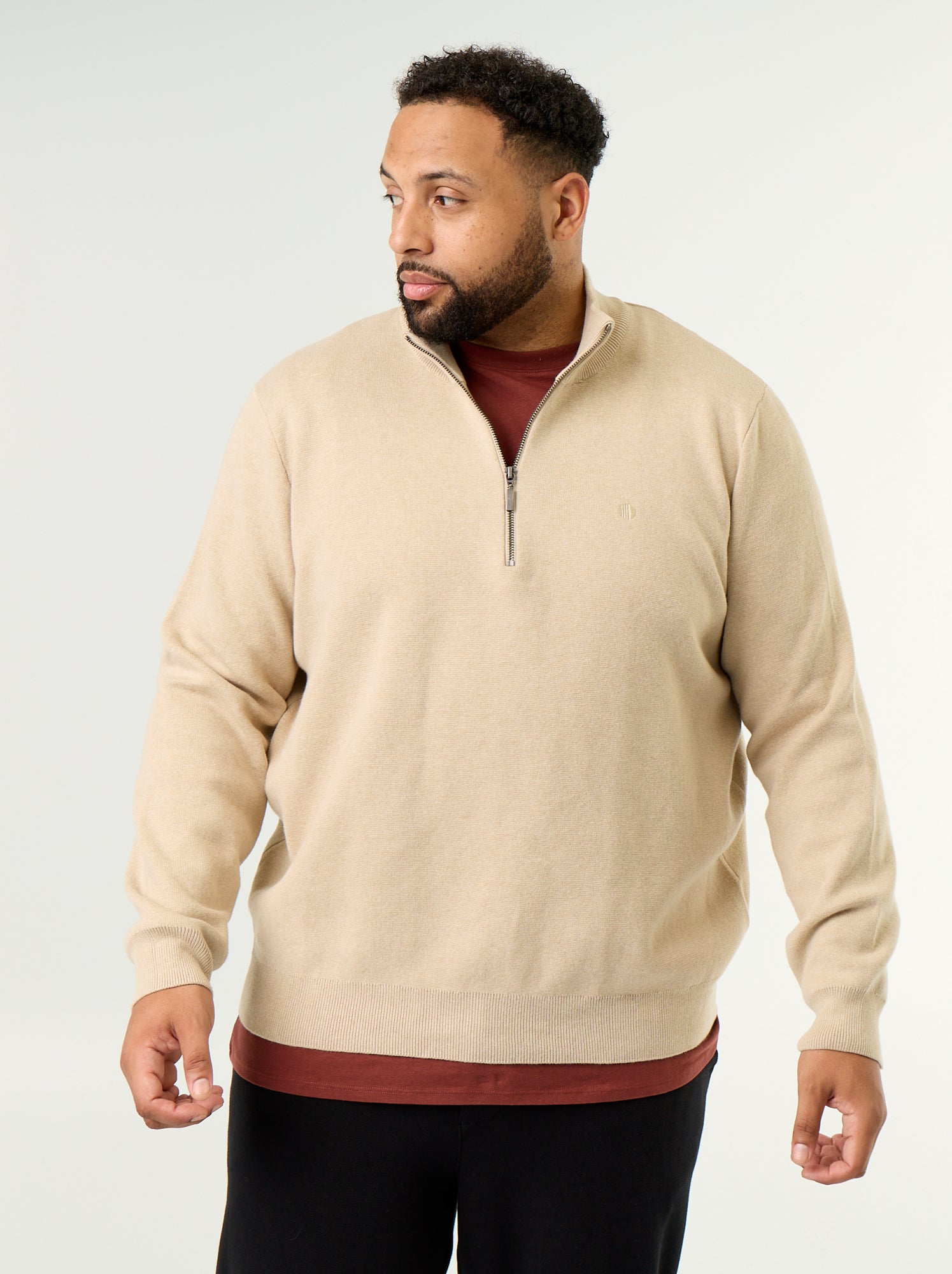 Pull à col camionneur - Beige