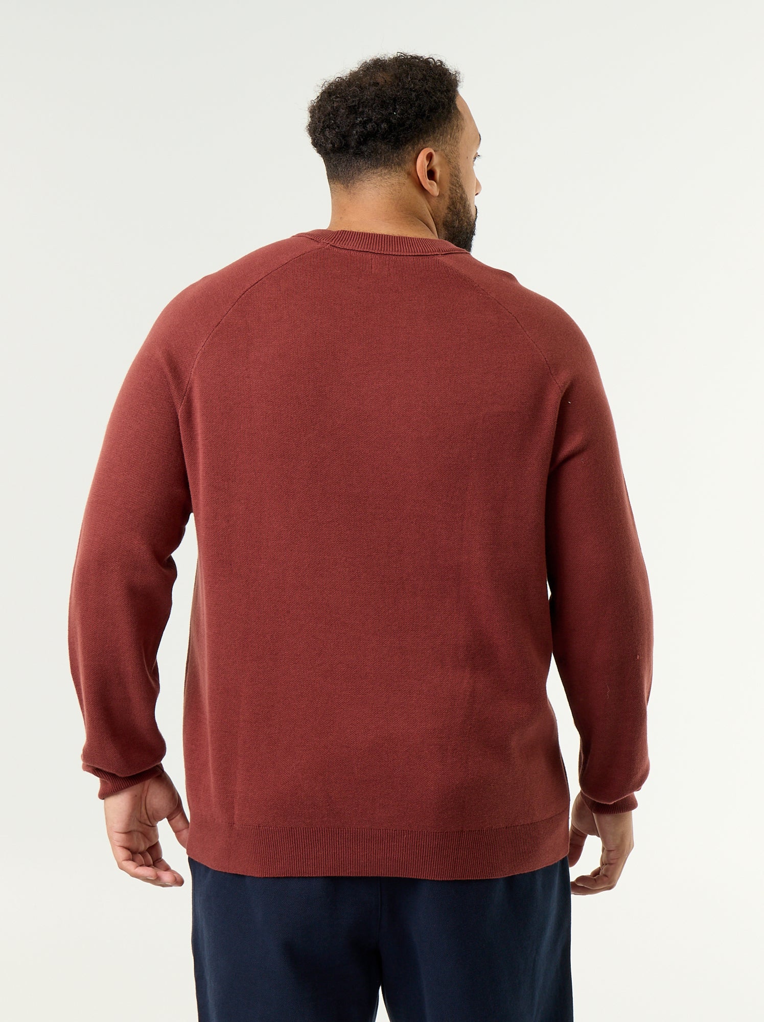Pull à col rond en grosse jauge - Marron