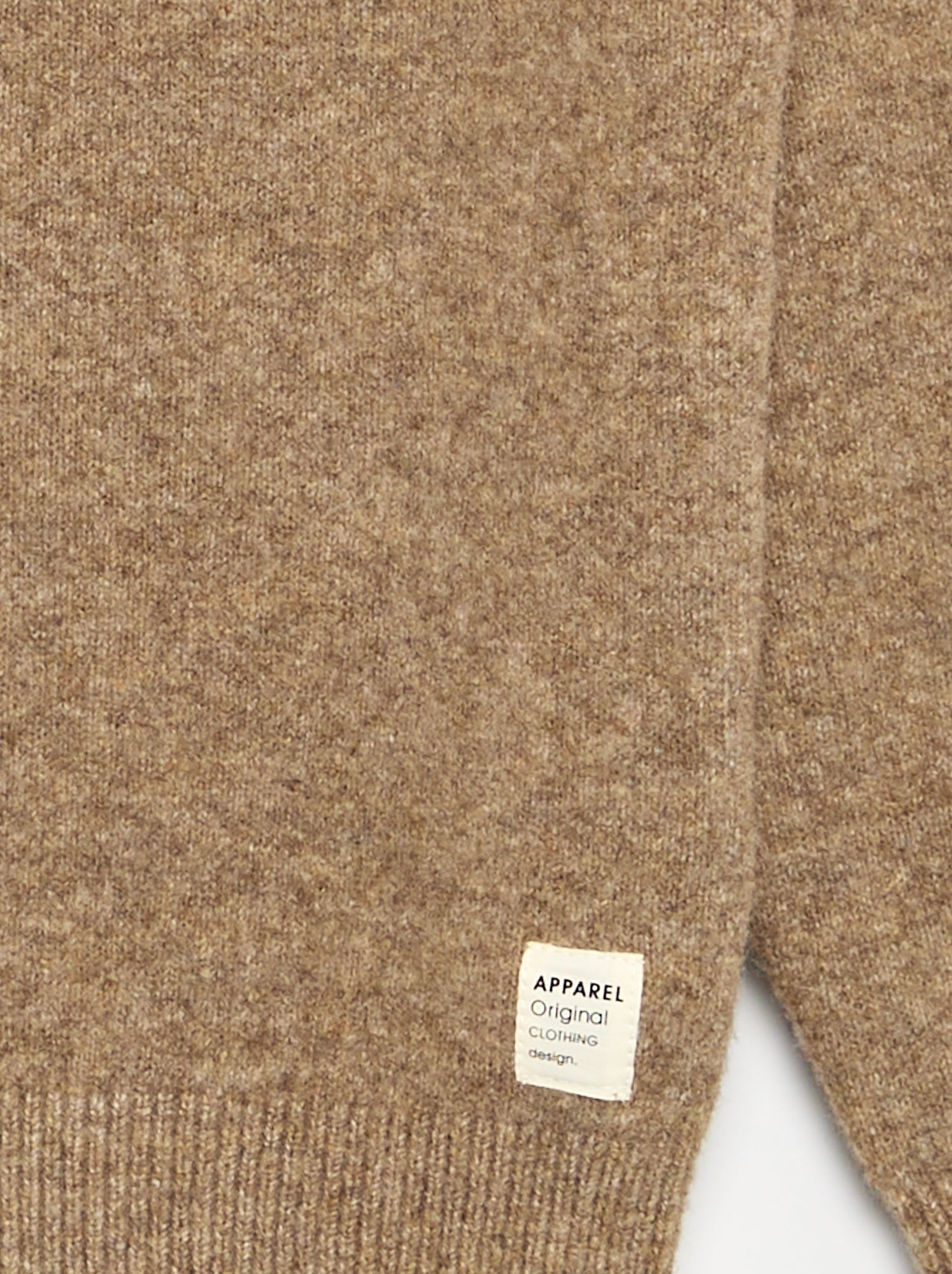 Pull à manches longues et col roulé - Beige