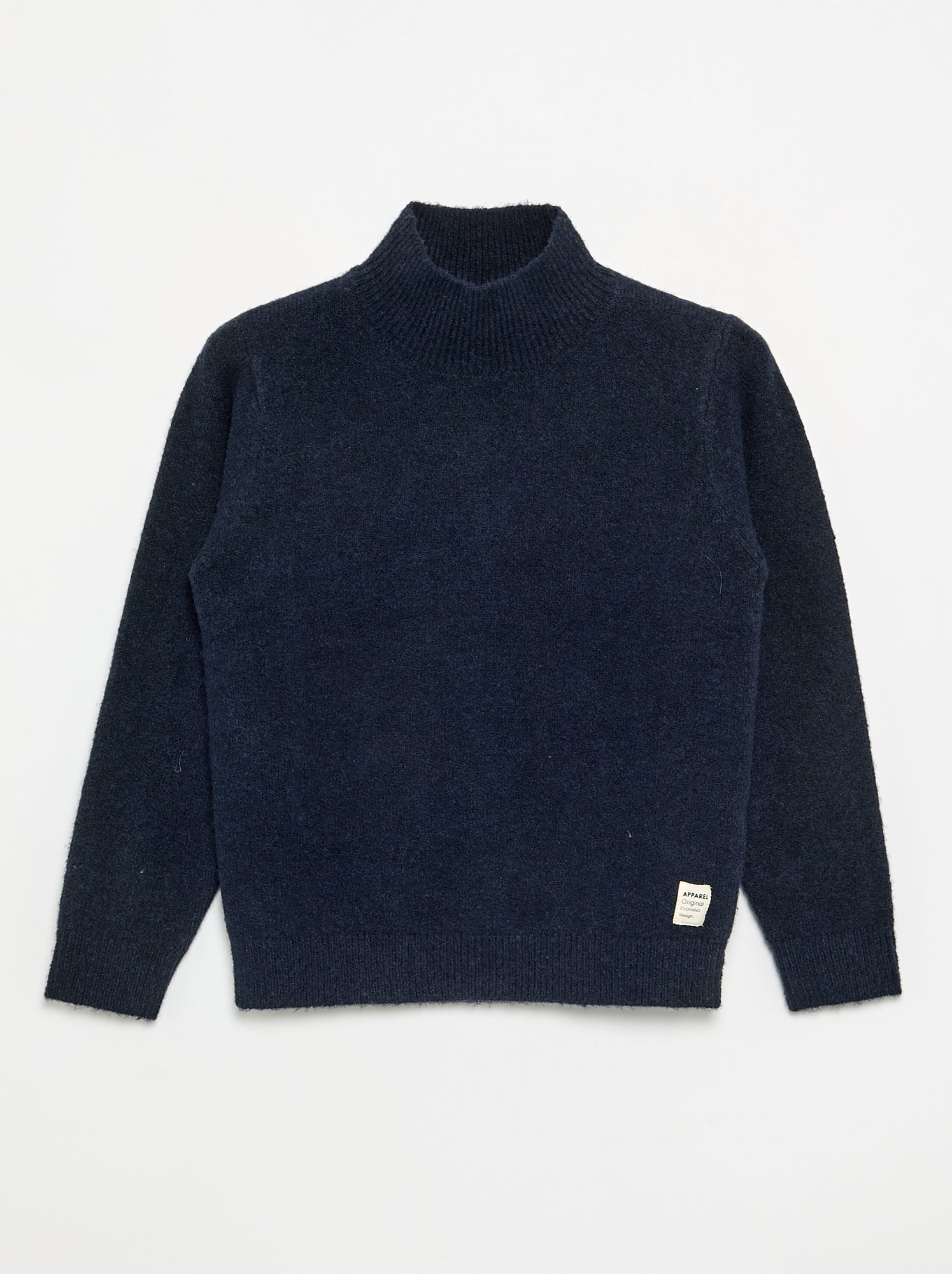Pull à manches longues et col roulé - Bleu