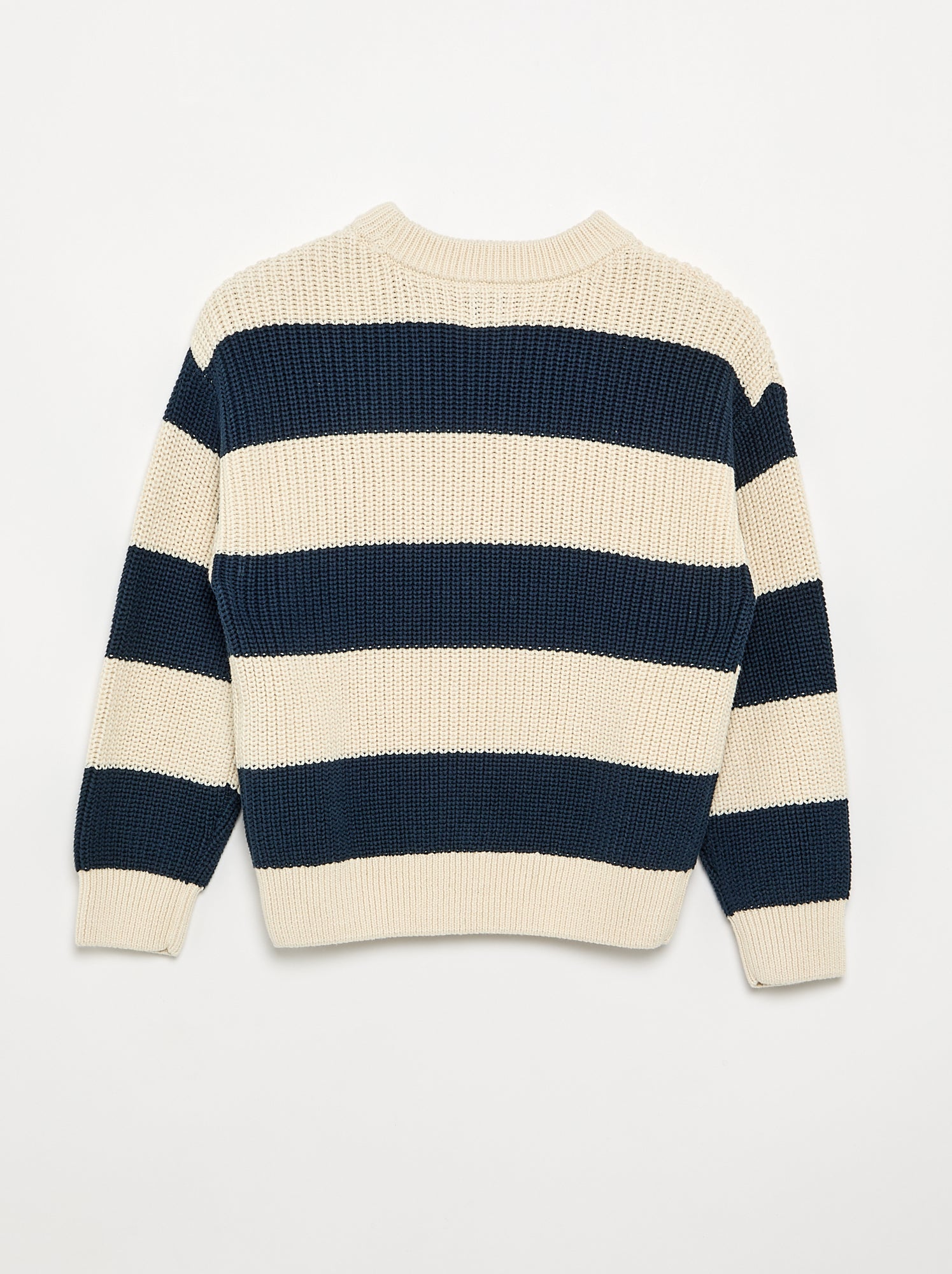Pull à manches longues et rayures - Bleu