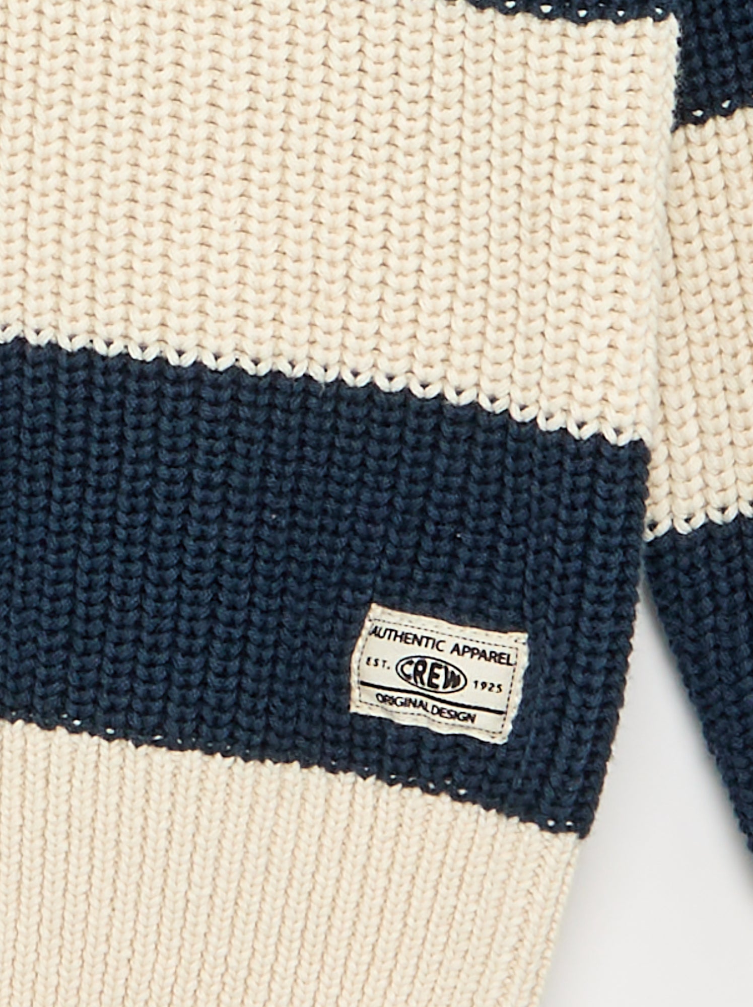 Pull à manches longues et rayures - Bleu