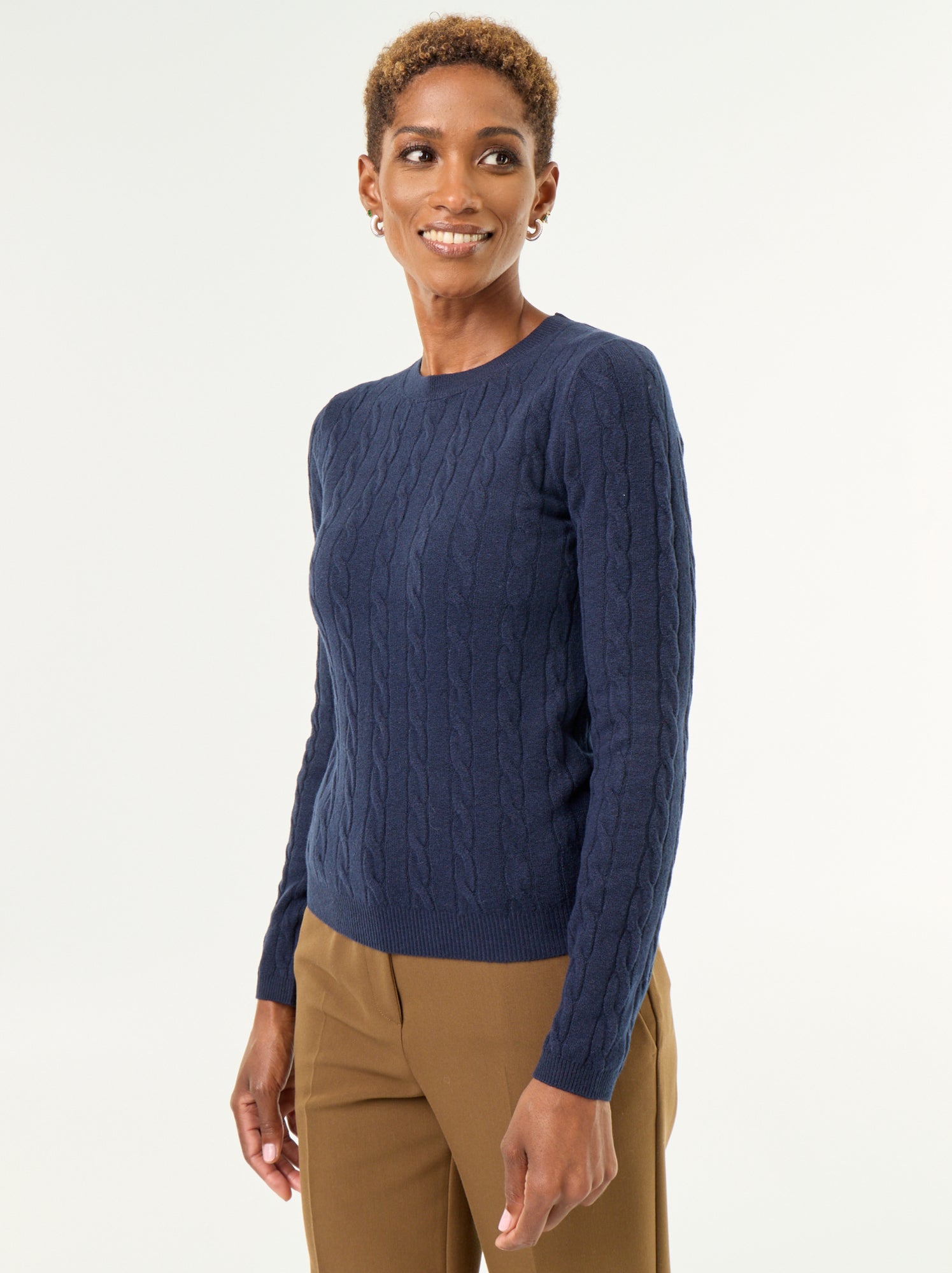 Pull à torsades - Bleu