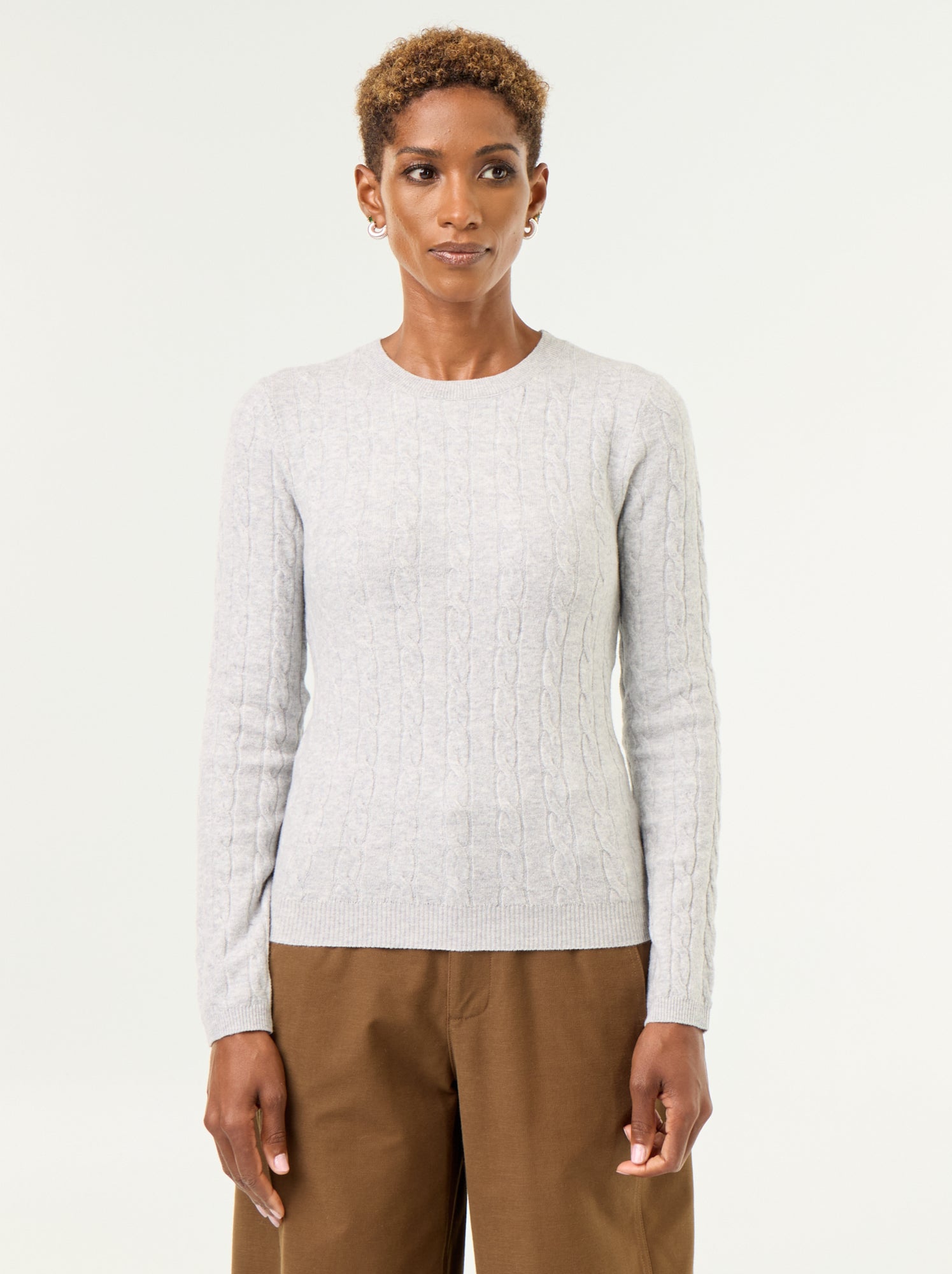 Pull à torsades - Gris