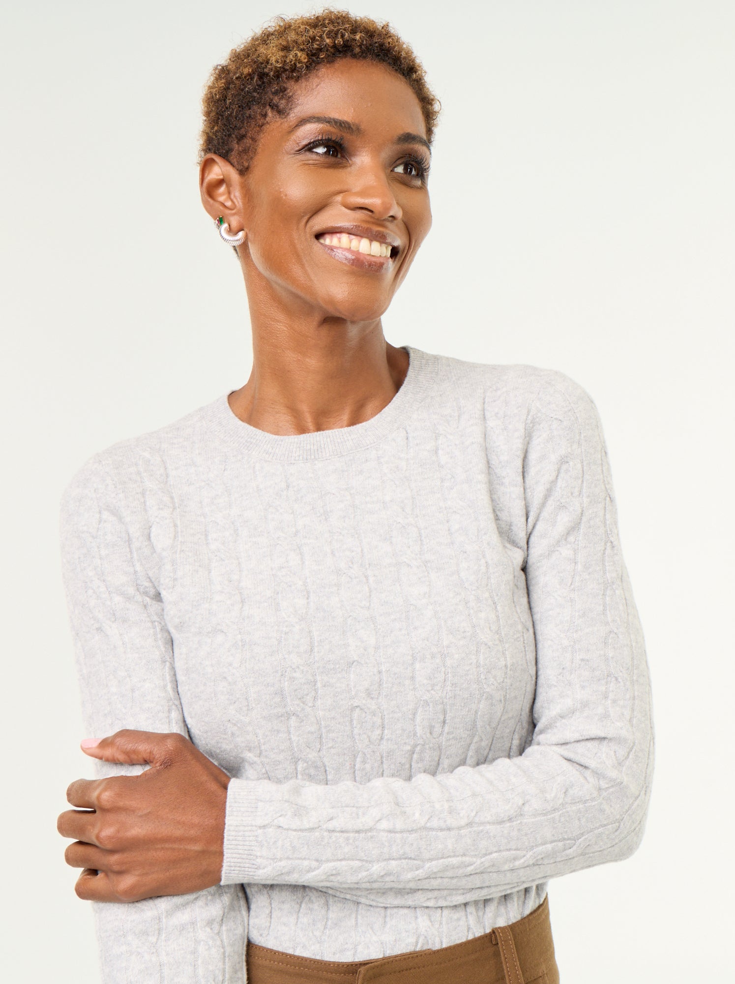Pull à torsades - Gris