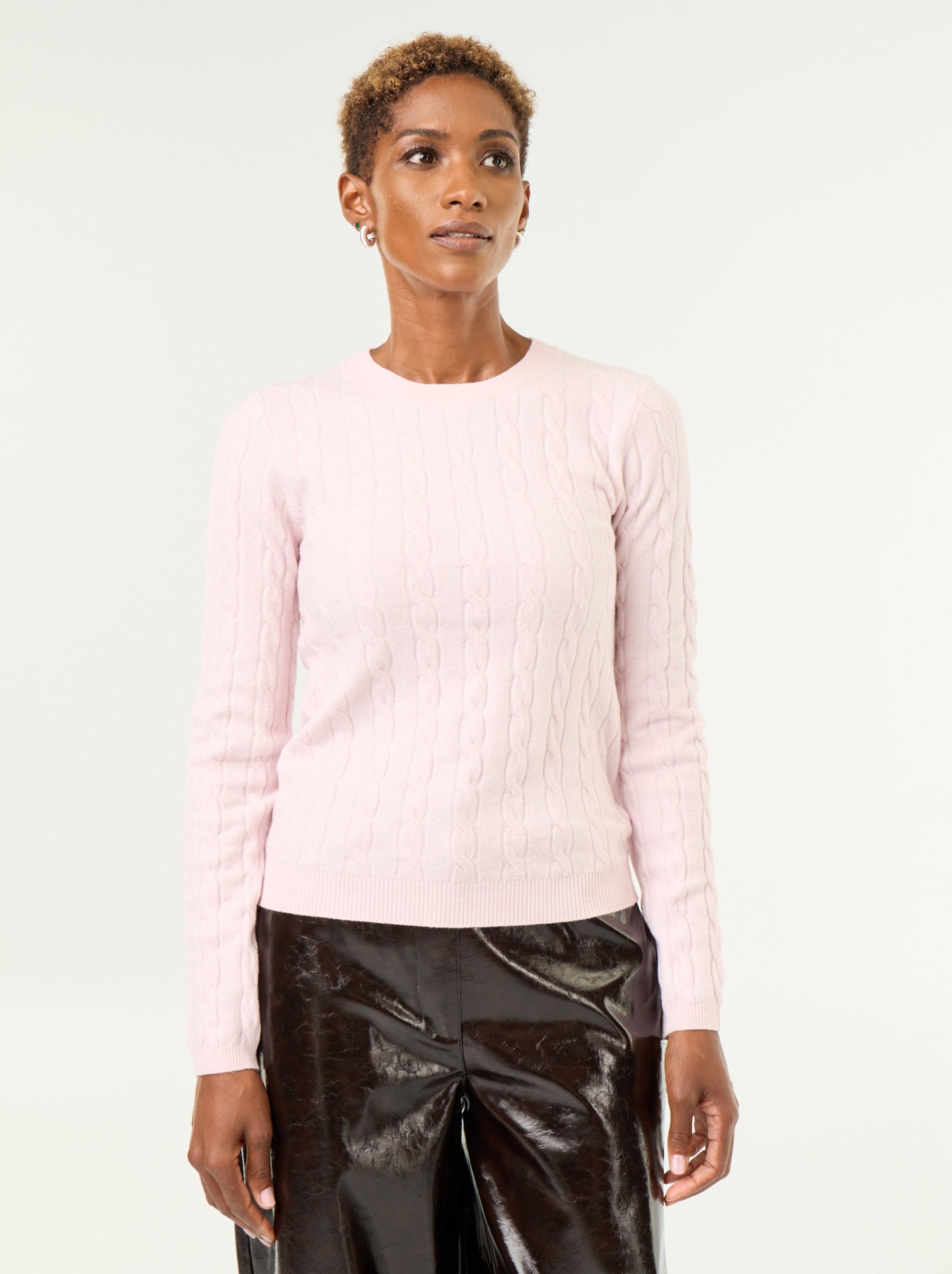 Pull à torsades - Rose
