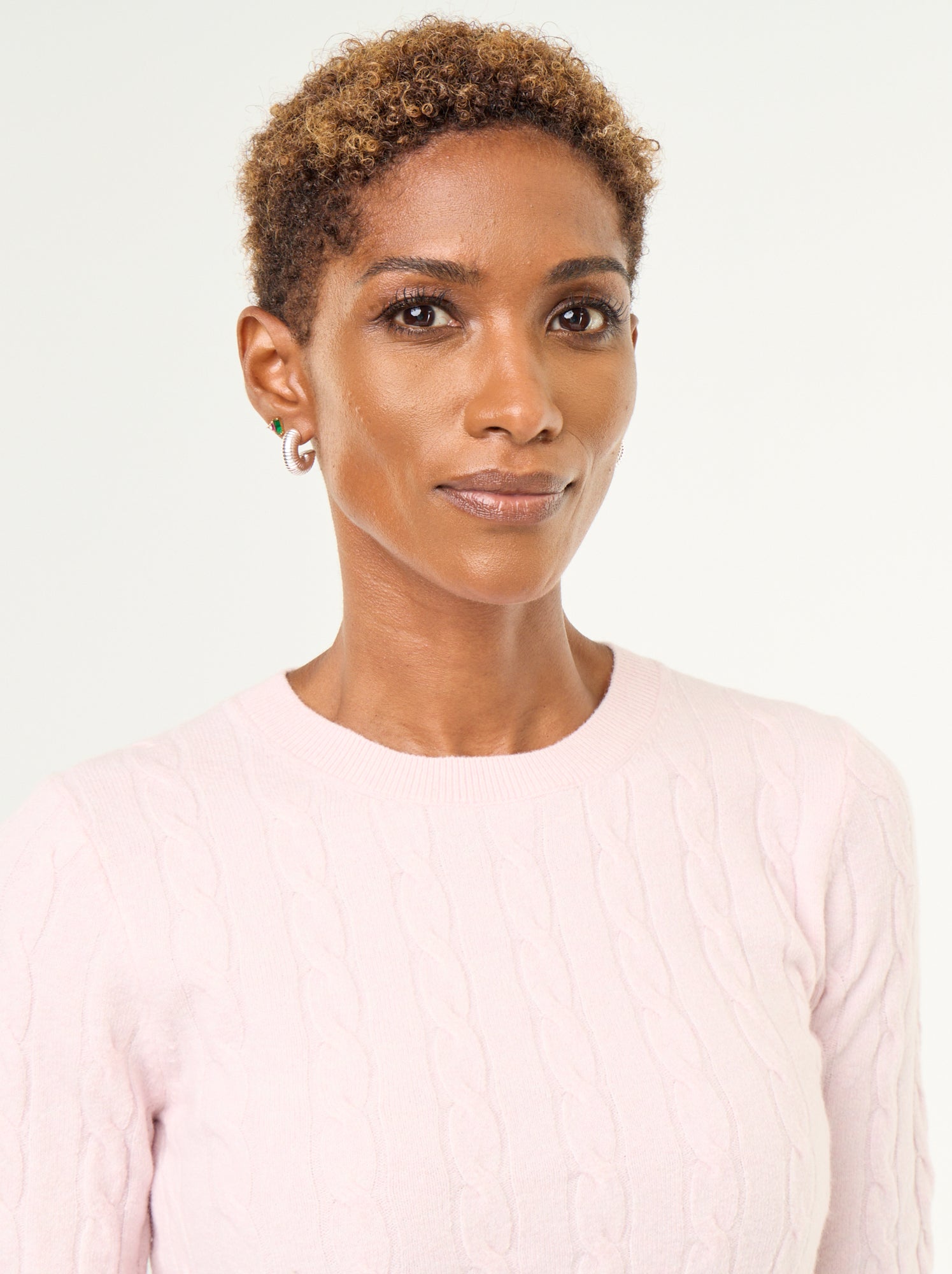 Pull à torsades - Rose
