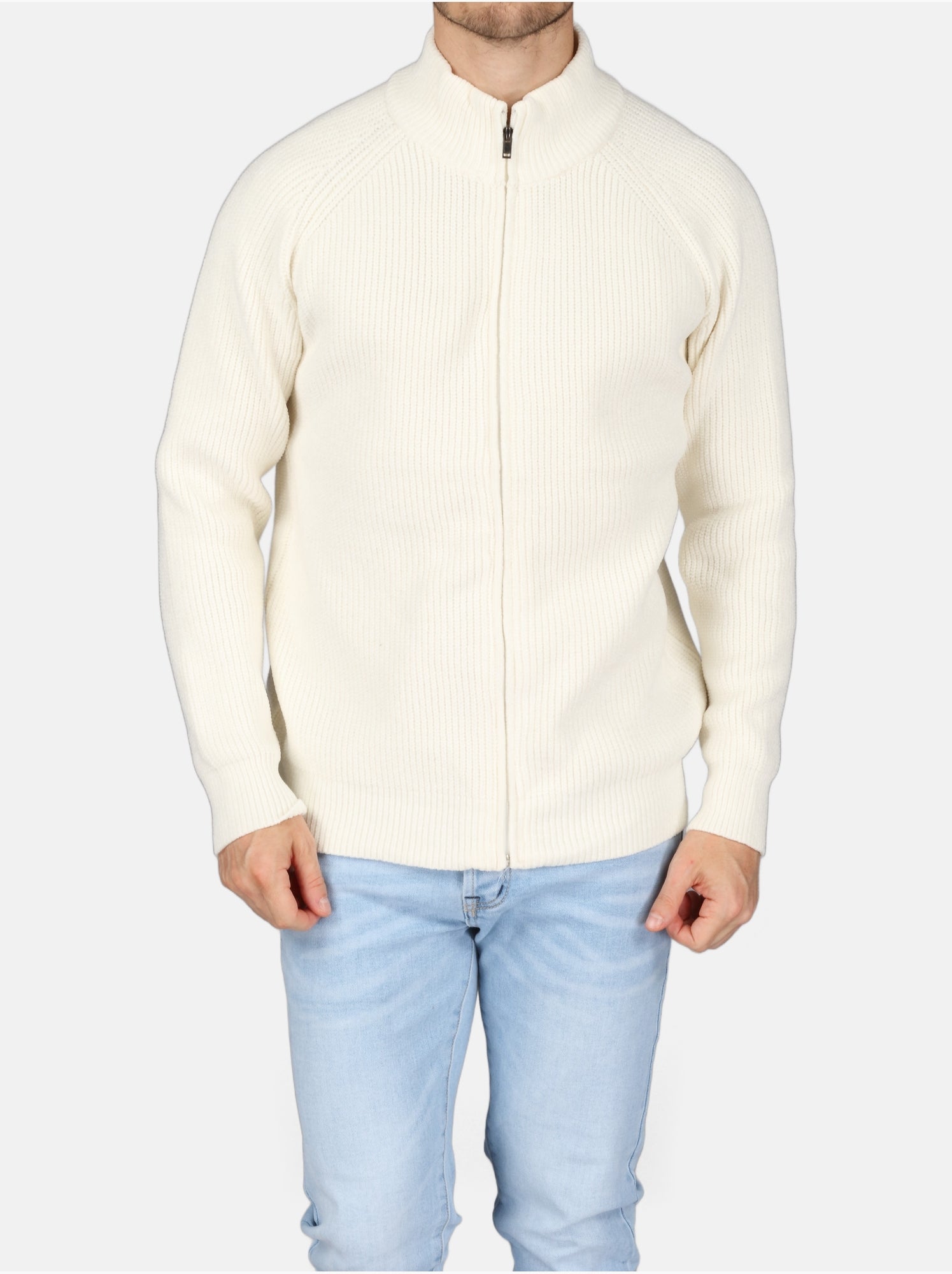 Pull à zip - Kenzarro - Blanc