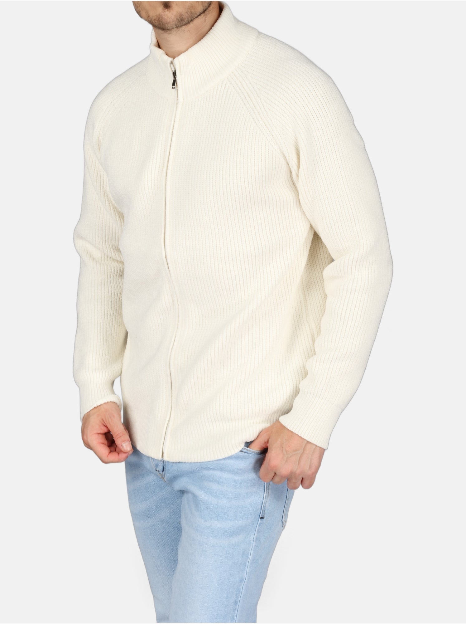Pull à zip - Kenzarro - Blanc