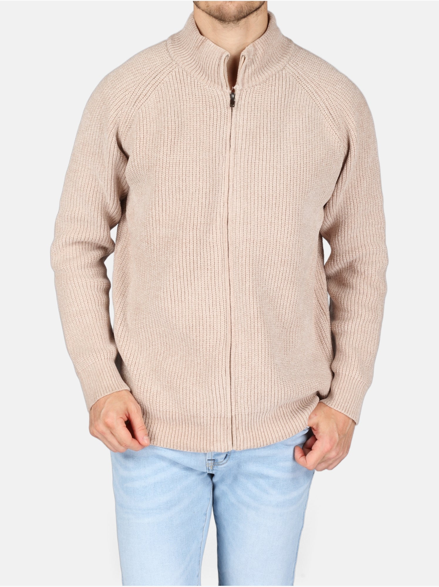Pull à zip - Kenzarro - Crème