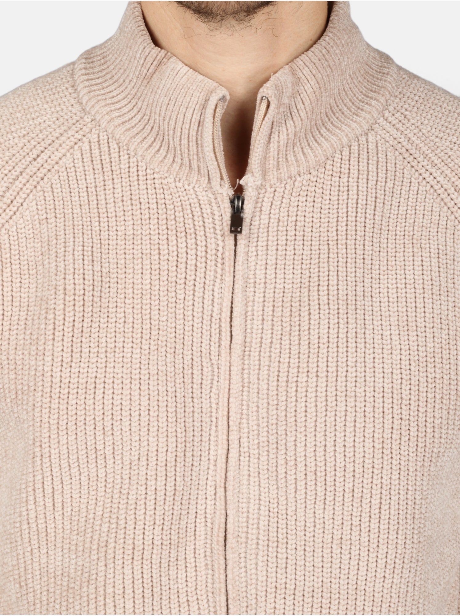 Pull à zip - Kenzarro - Crème