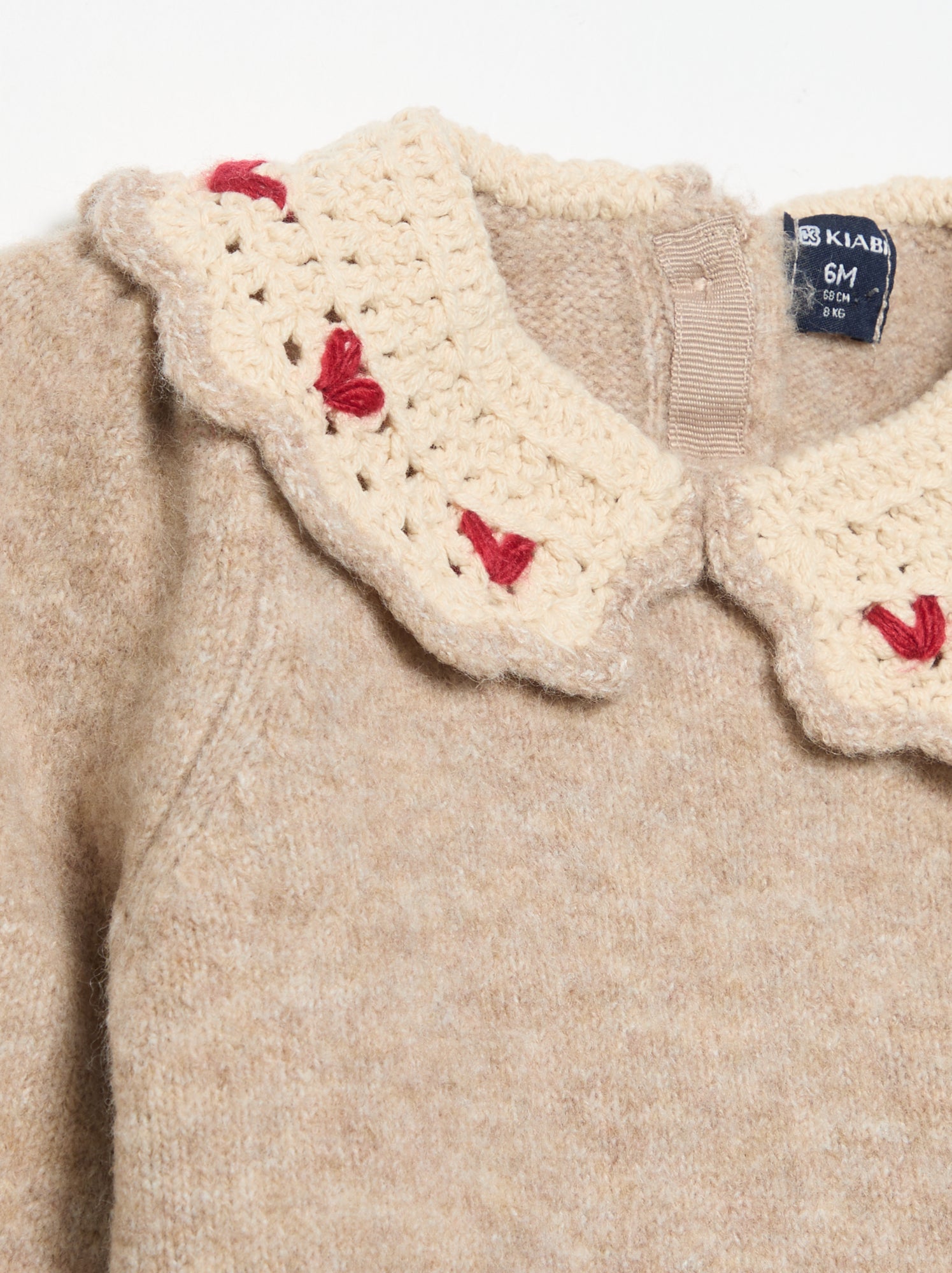 Pull avec col fantaisie - Beige