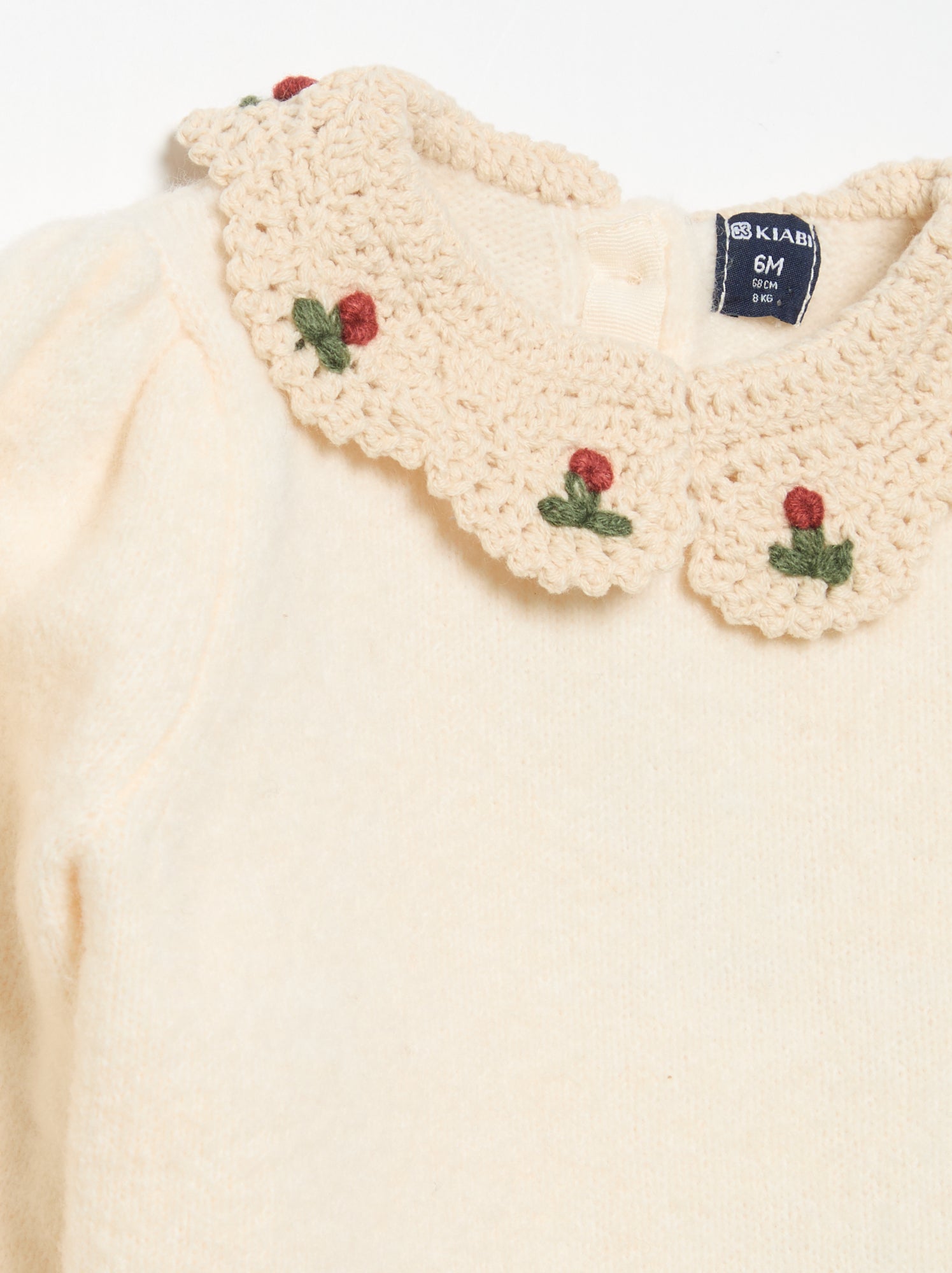 Pull avec col fantaisie - Blanc