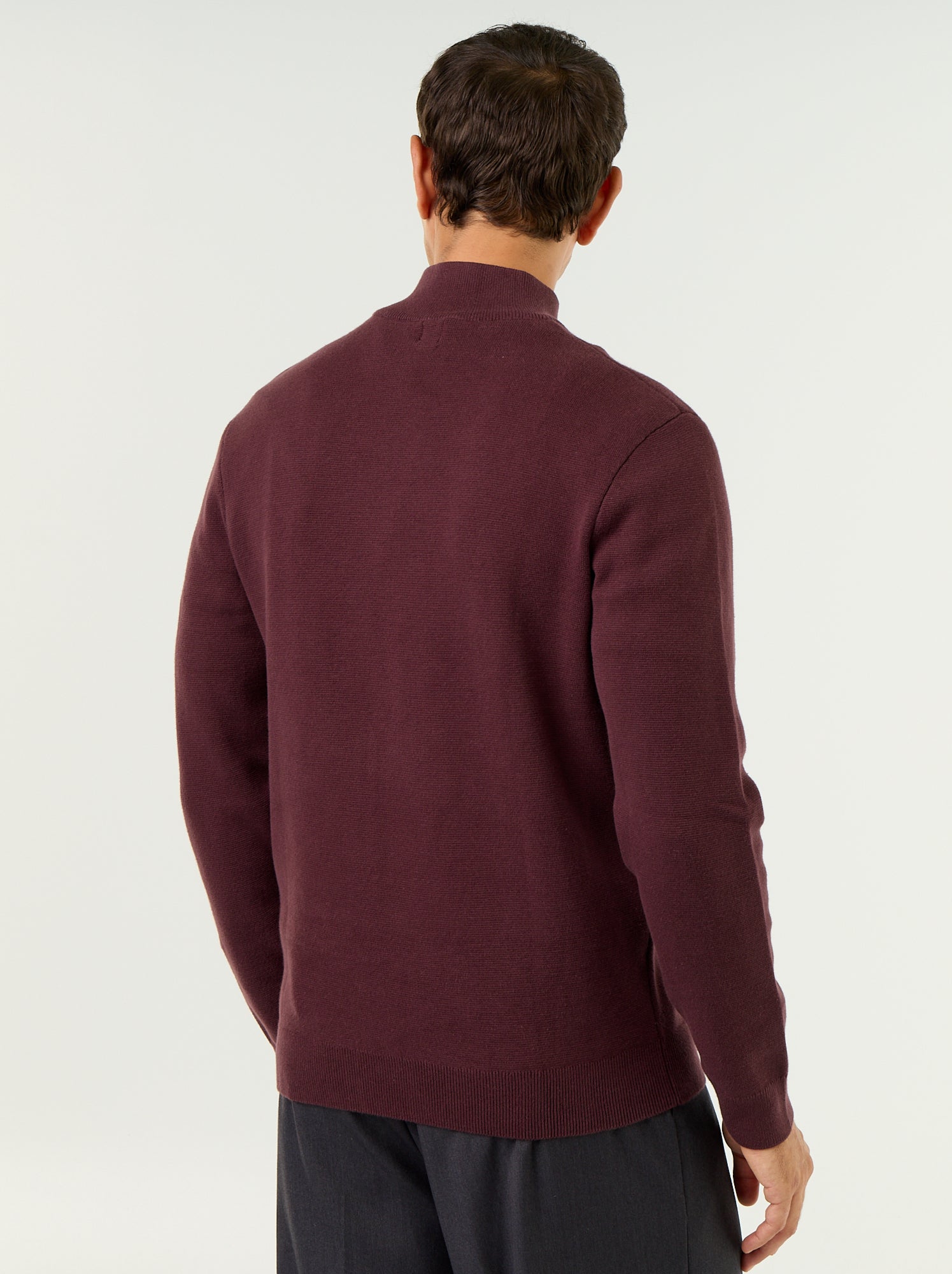 Pull avec col montant zippé - Violet