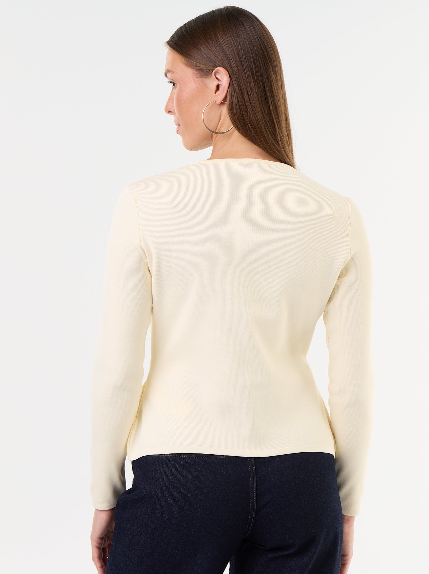 Pull avec détails mandarins - Beige