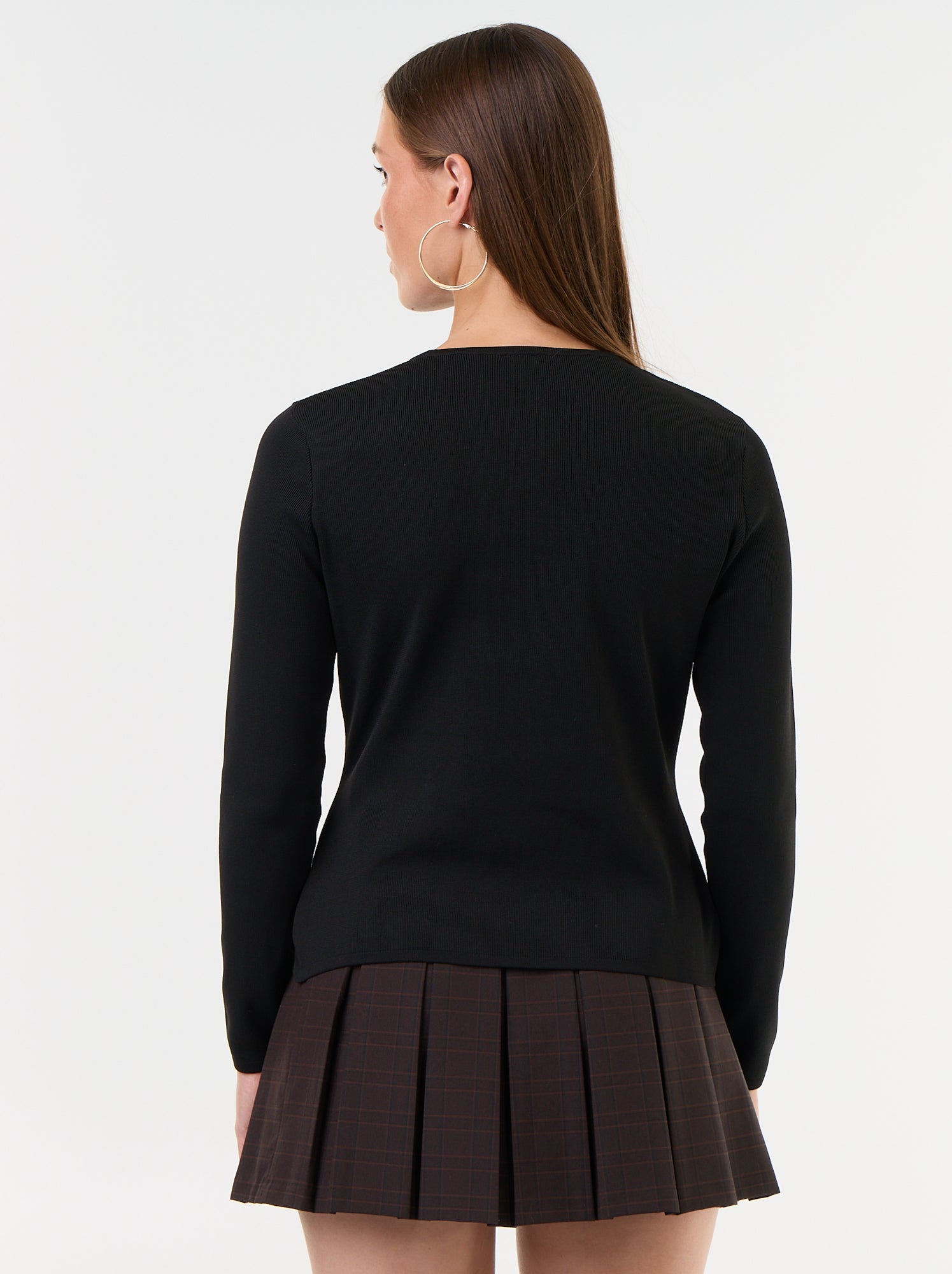 Pull avec détails mandarins - Noir