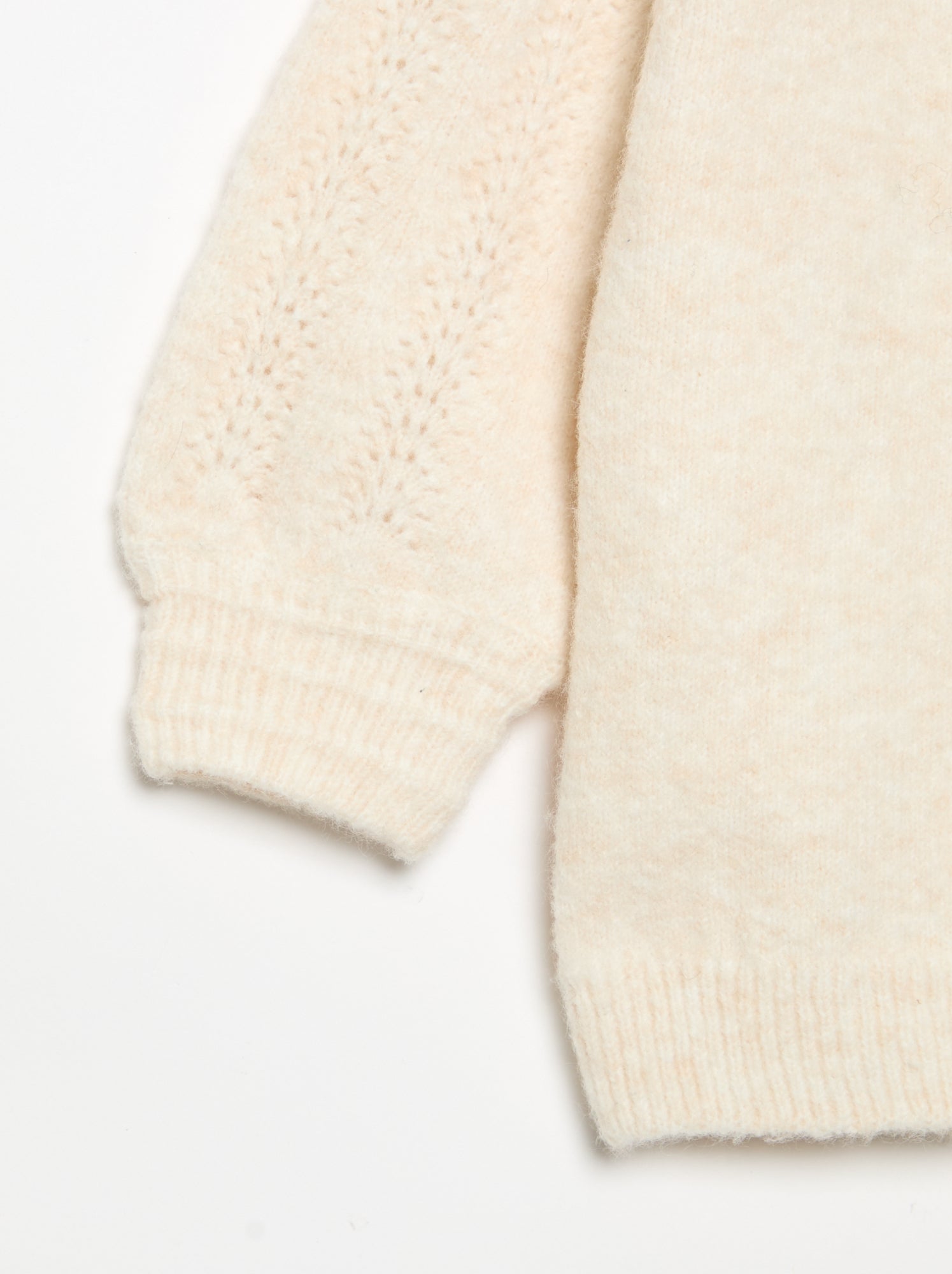 Pull avec double col fantaisie - Blanc