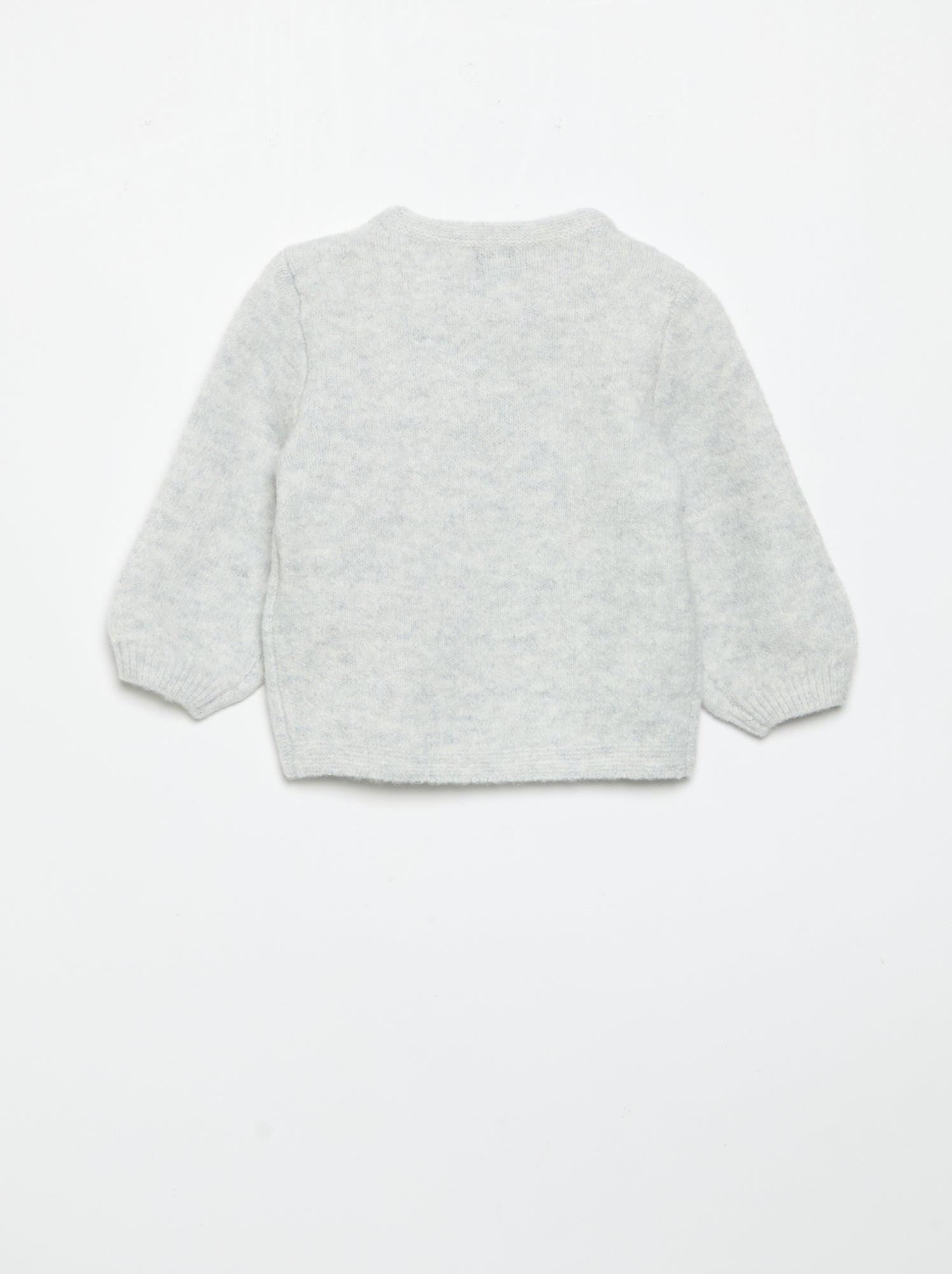 Pull avec grand nœud fantaisie - Gris