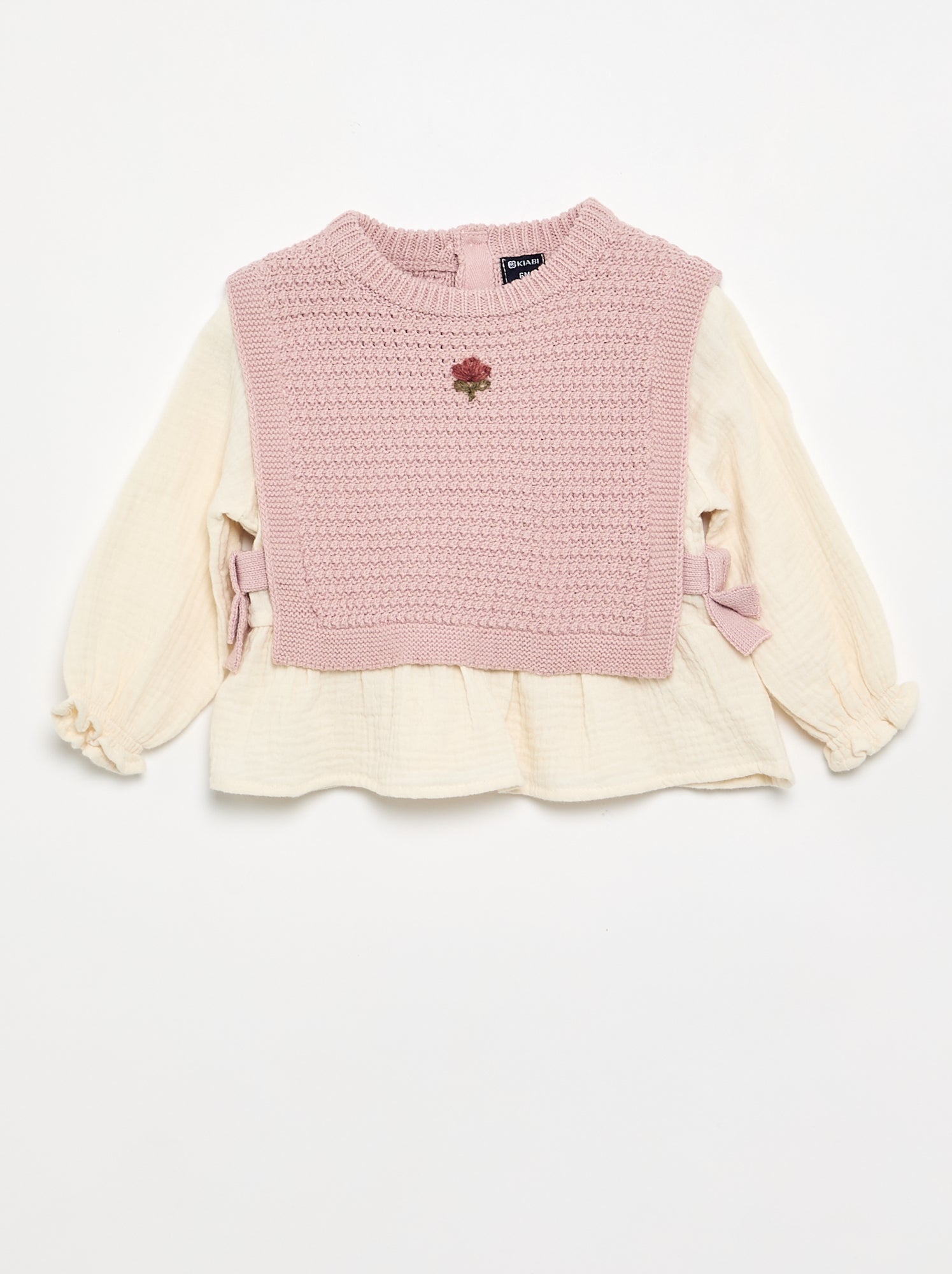 Pull avec manches en voile de coton - Violet