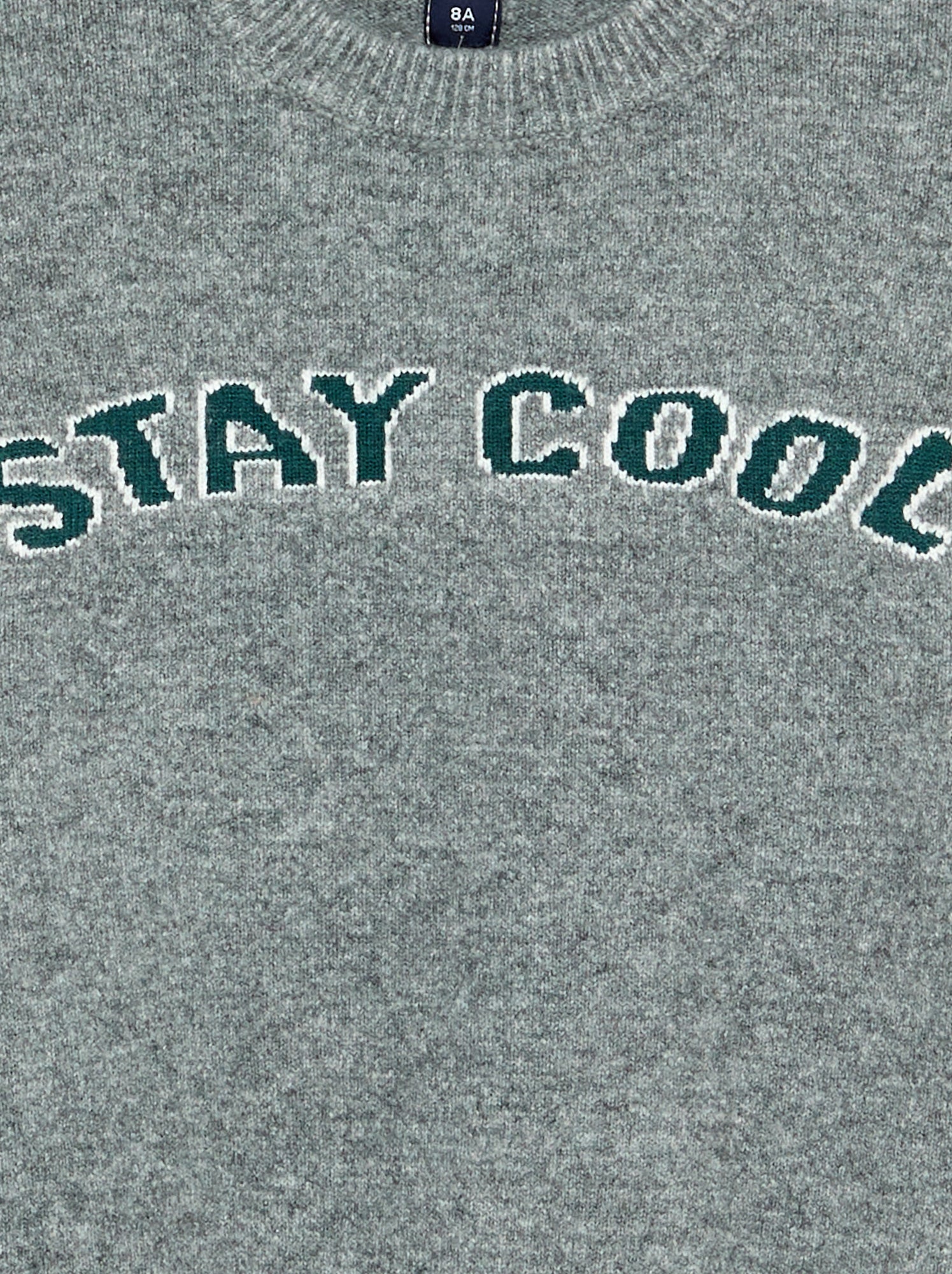 Pull avec message - Gris