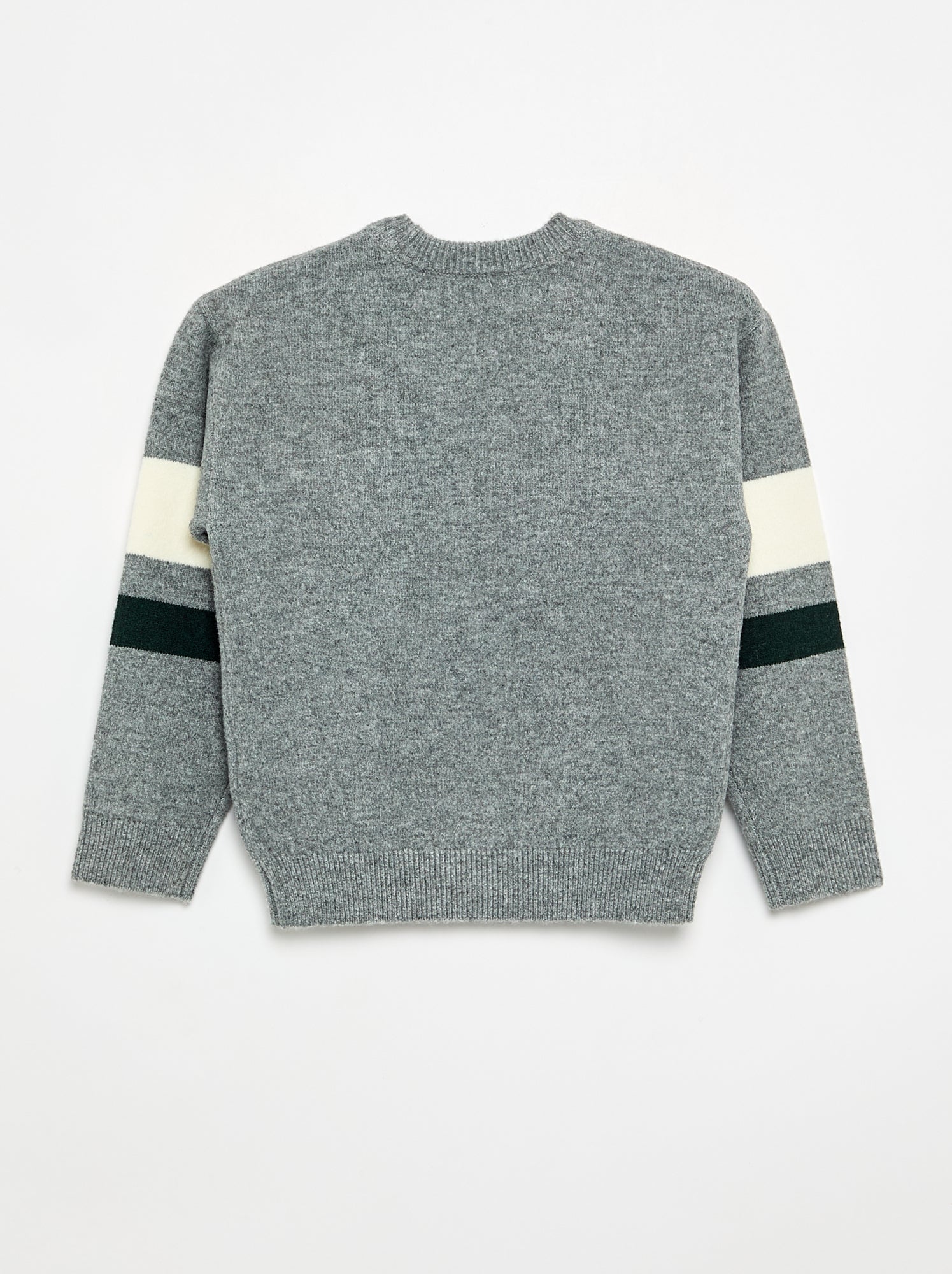 Pull avec message - Gris