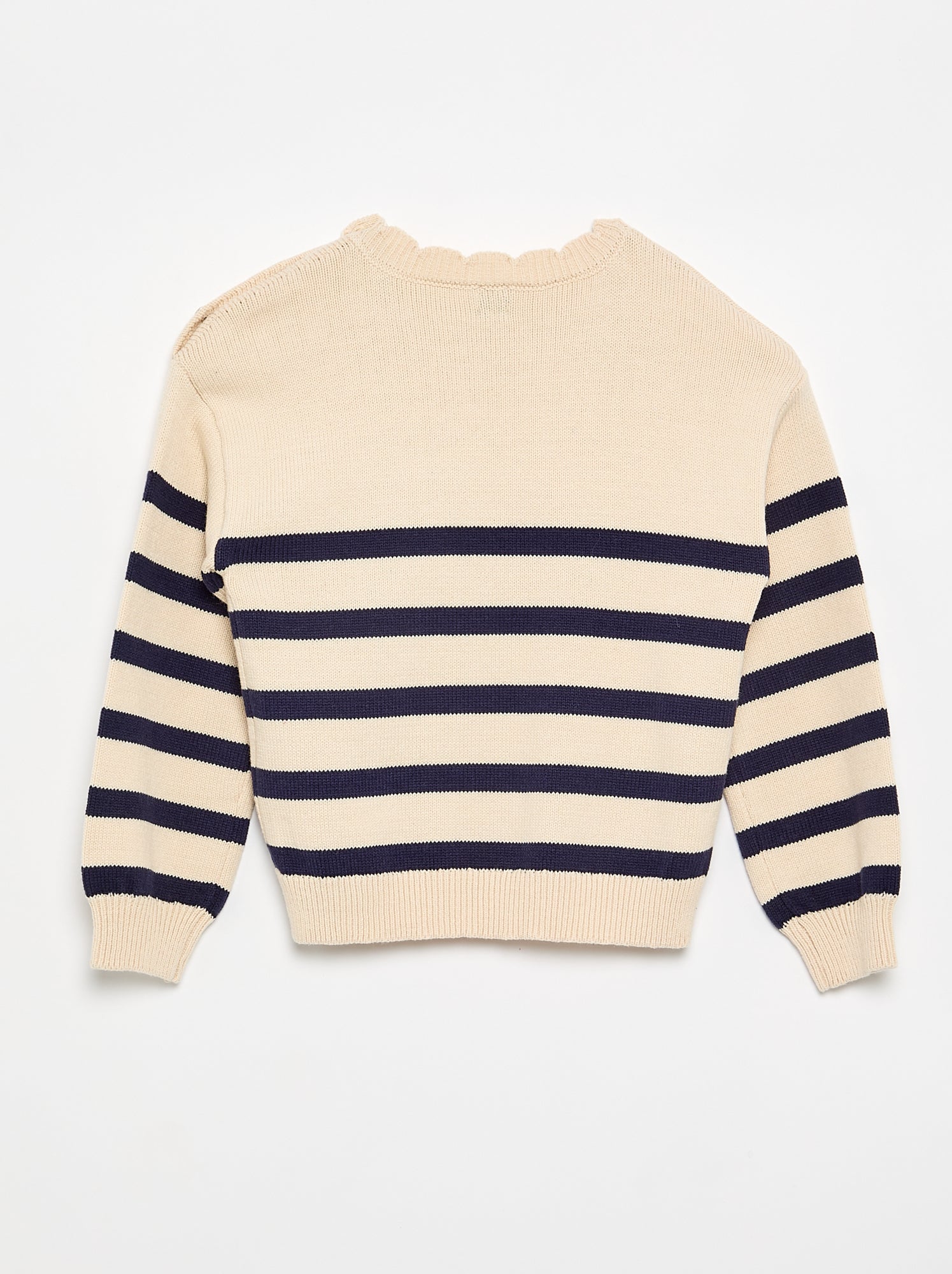 Pull avec ouverture boutonnée épaule - Bleu