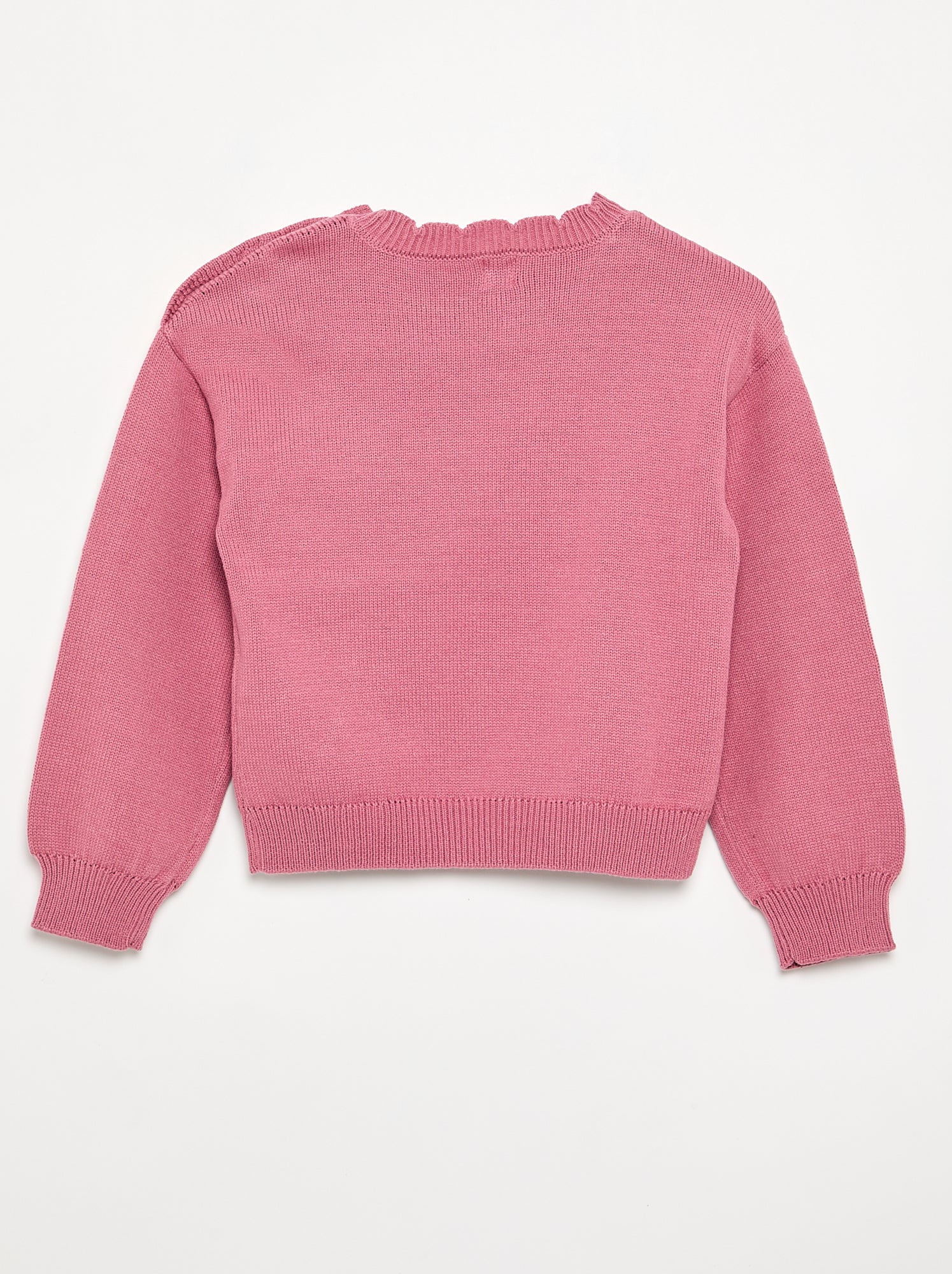 Pull avec ouverture boutonnée épaule - Rose